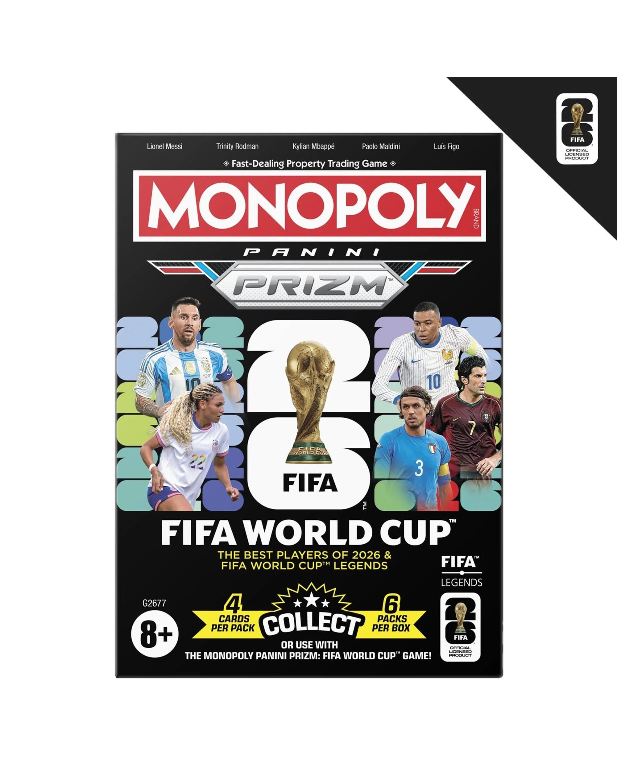 6 Monopoly Panini Prizm: FIFA World Cup Trading Cards Booster Blaster Box, 6 of 10