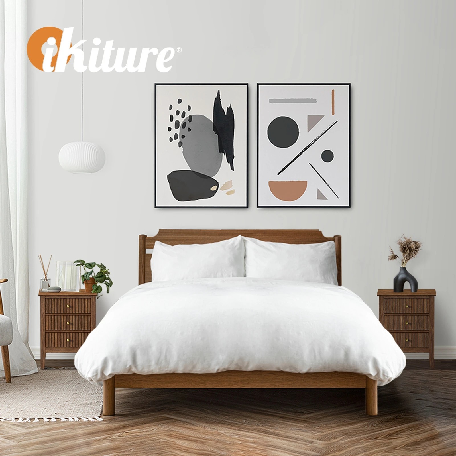 5 Oikiture Bedside Table 3 Drawers Side End Storage Furniture Nightstand
 - Charcoal, 5 of 10