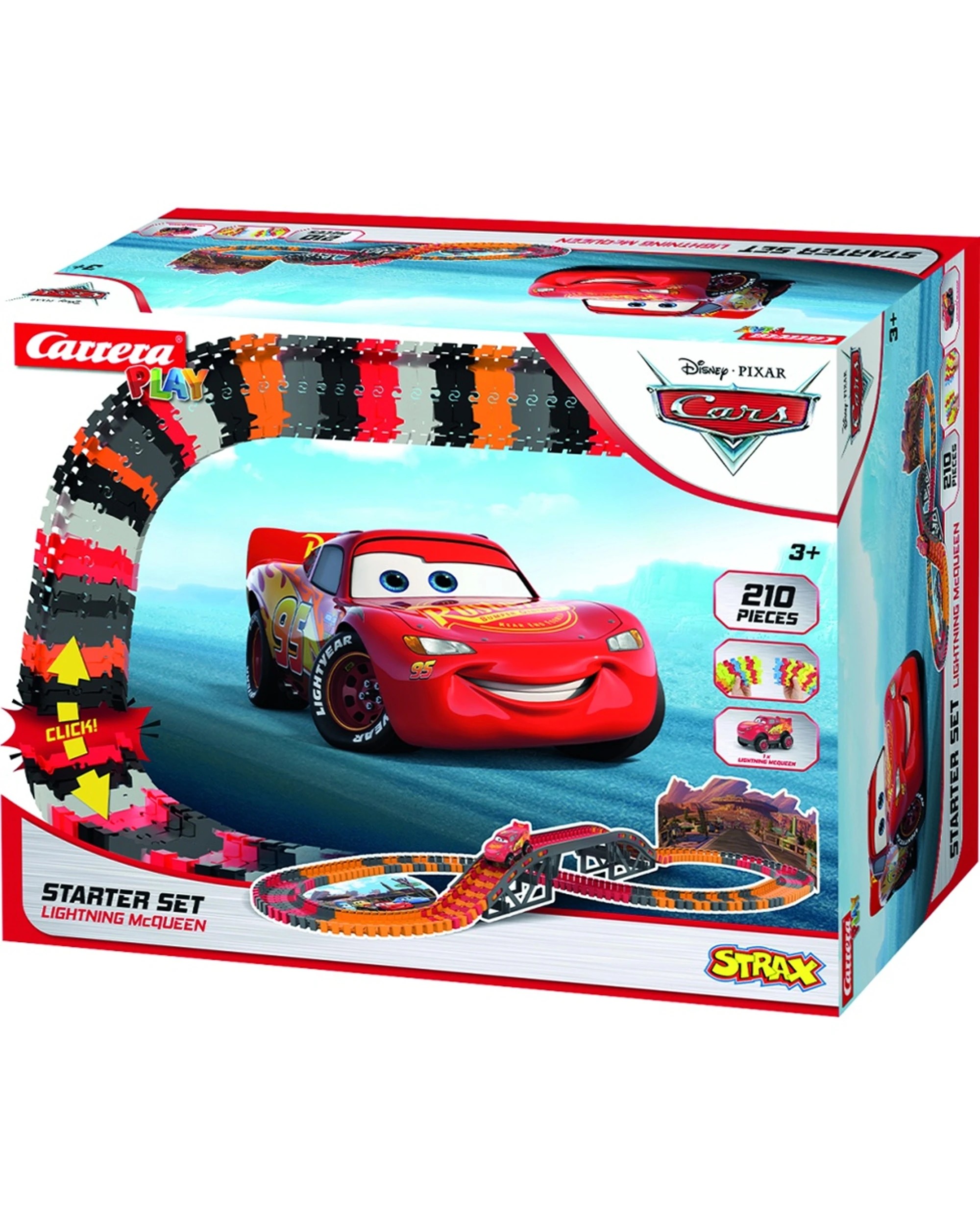 1 Carrera 210pc Strax Disney Pixar Cars Starter Set Kids Build - Multi, 1 of 3