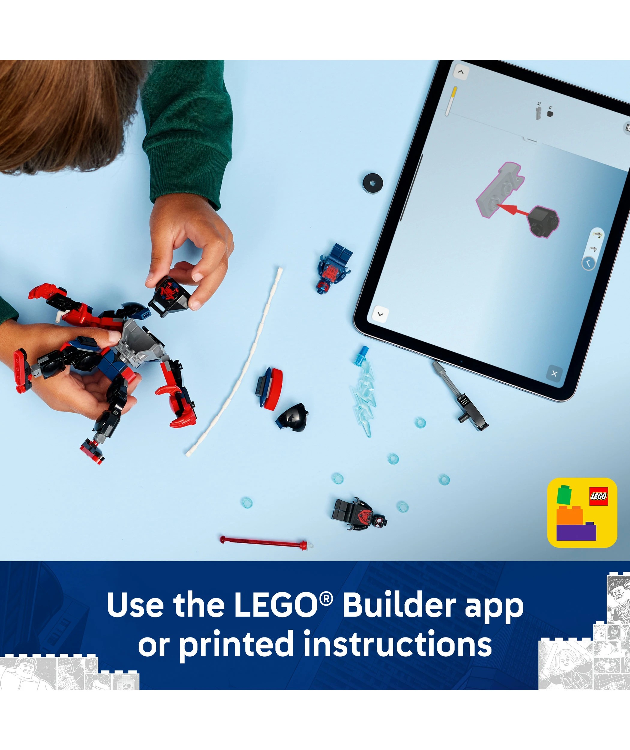 7 LEGO Super Heroes Miles Morales Mech vs. Spider-Man 2099 76337, 7 of 10