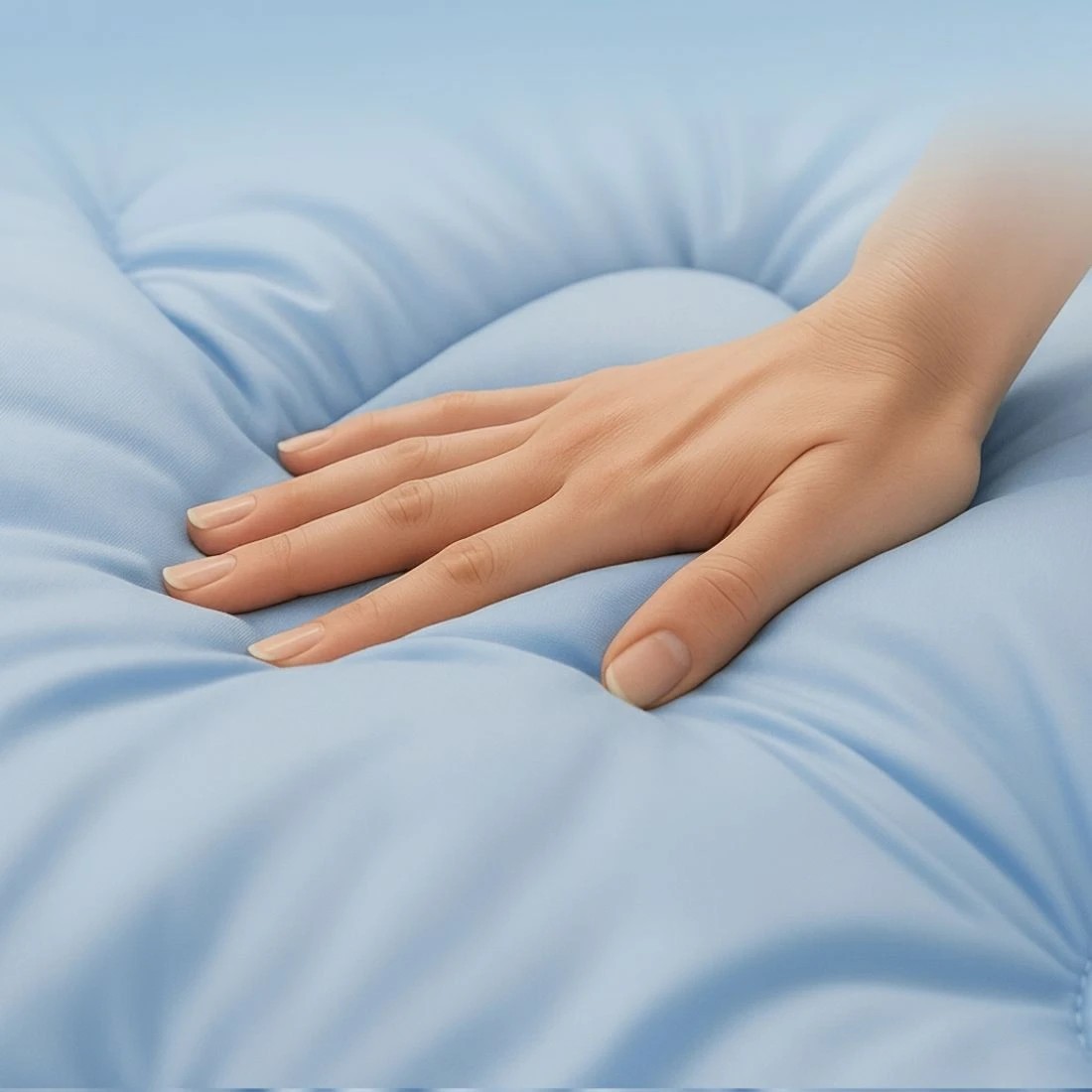 7 Giselle 5cm Mattress Topper Pillowtop toppers Double - Blue, 7 of 9