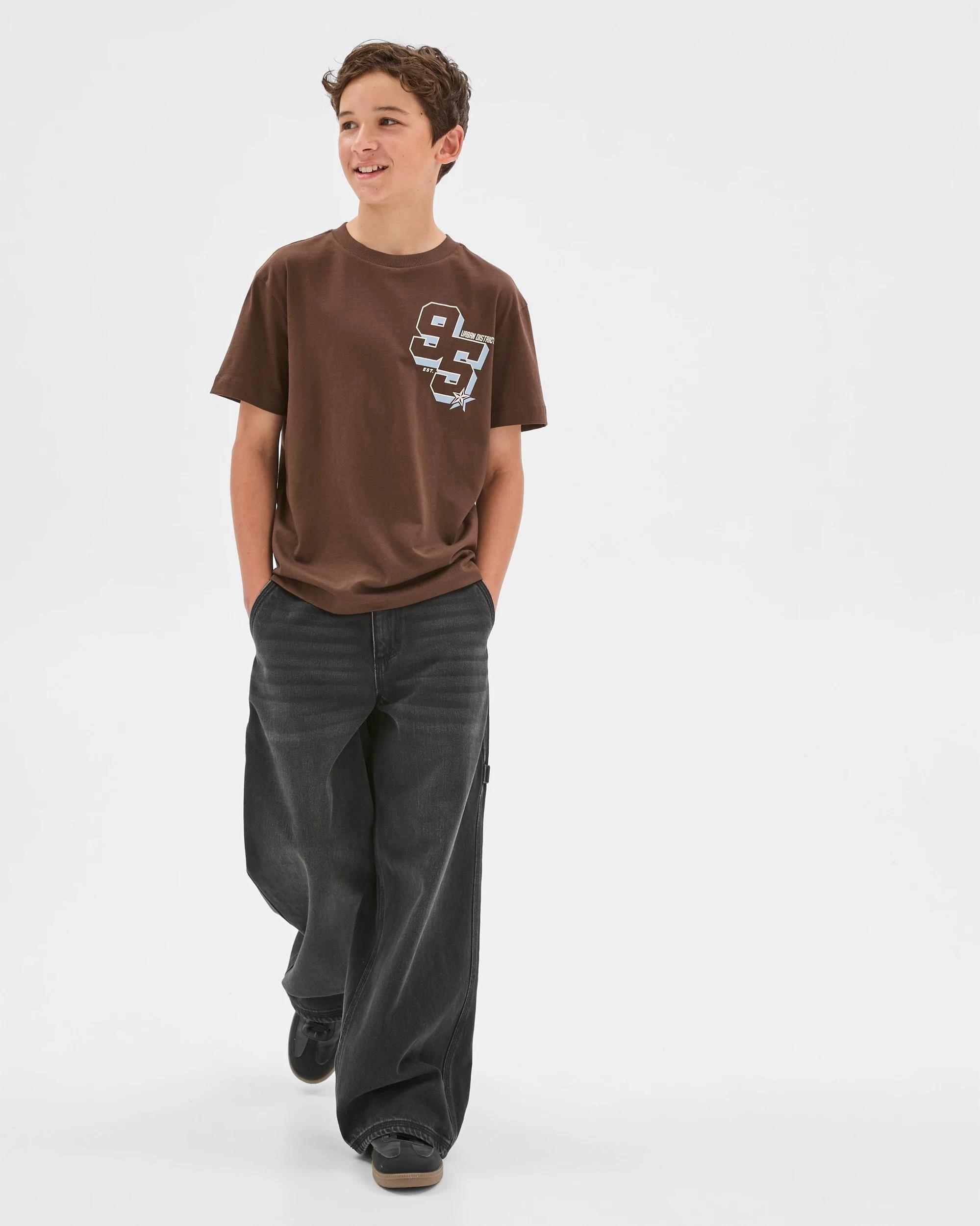 1 Target Kids Australian Cotton Short Sleeve T-Shirt BROWN, 1 of 7