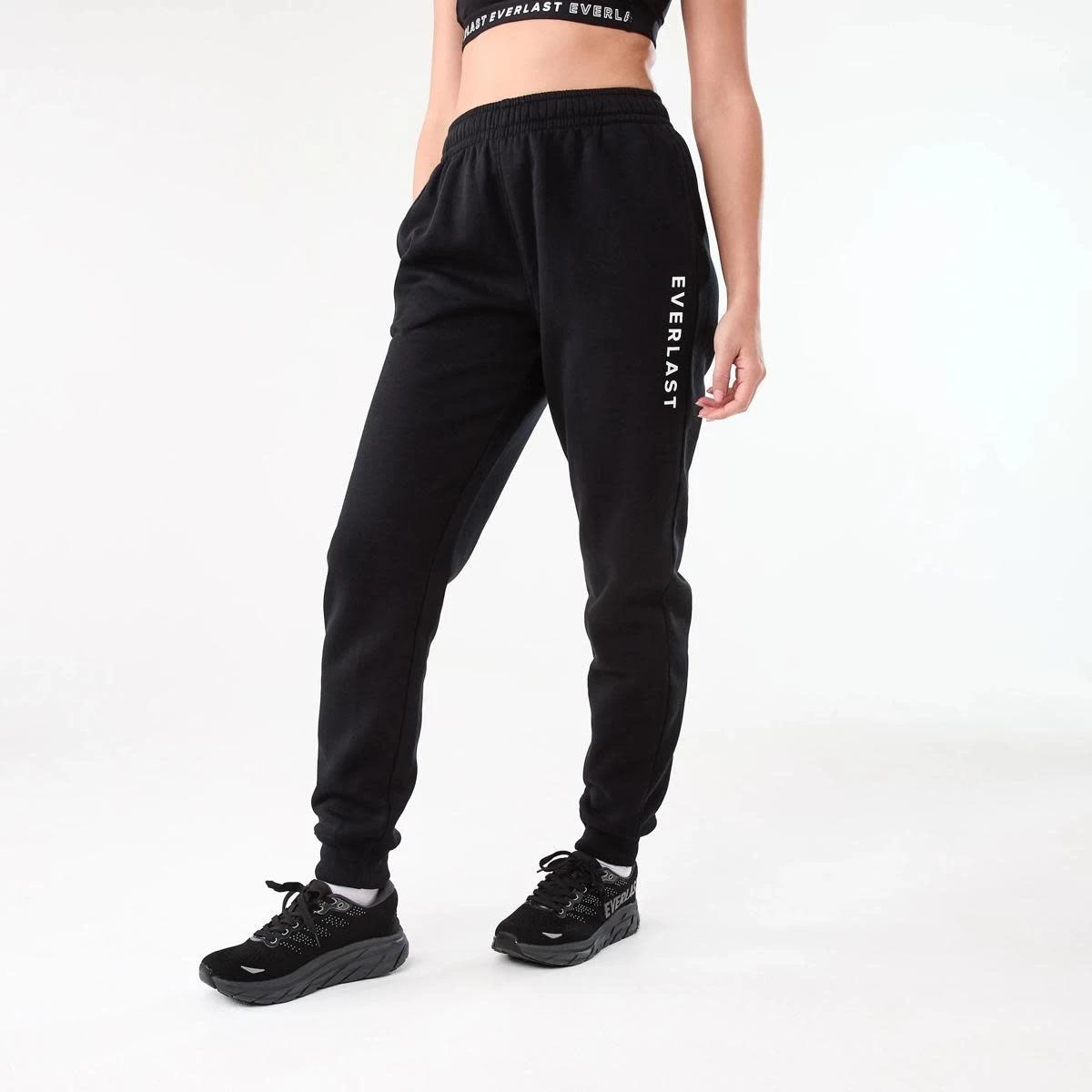 2 Everlast Womens Core Trackpants EVERLAST SIMPLE LOGO BLACK, 2 of 8