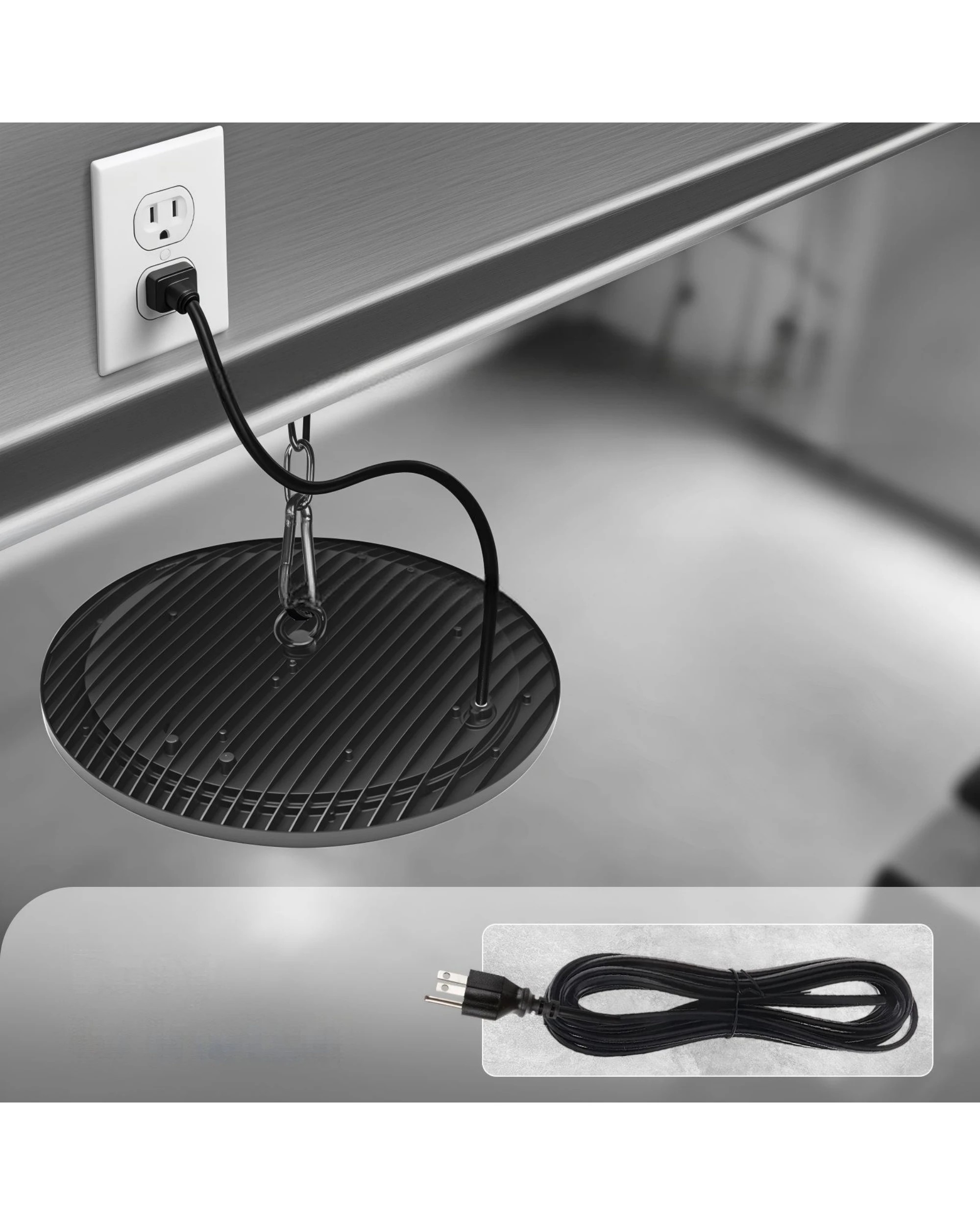 7 Advwin High Bay Lights 6500K 21000LM 4 Pack IP65 Waterproof - Black, 7 of 8