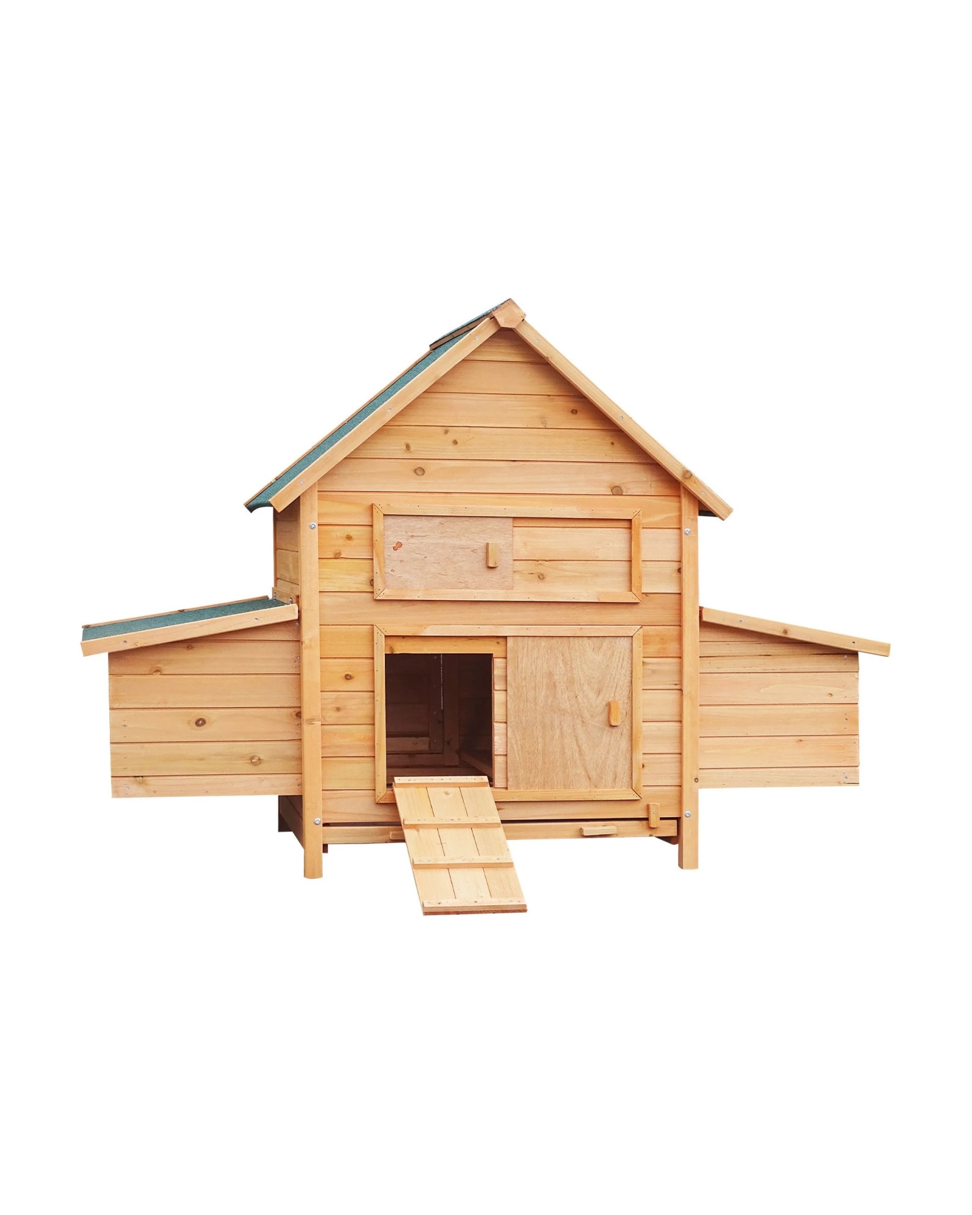 1 Furtastic Wooden Chicken Coop and Rabbit Hutch With Ramp and Nesting Boxes - Brown, 1 of 9