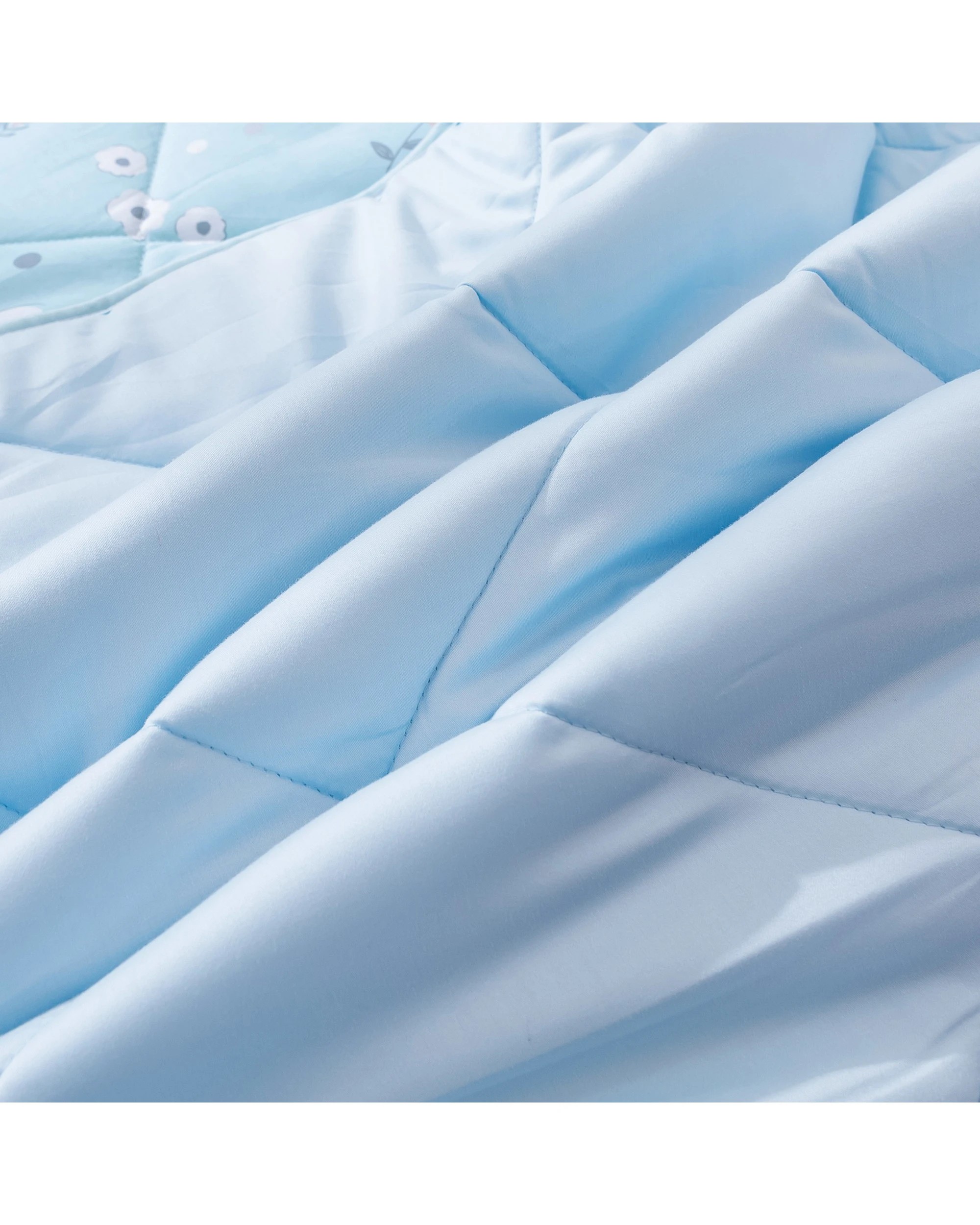 5 Jack & Ava Comforter Set Sleepy Bunnies - King Single Bed - Blue, 5 of 5