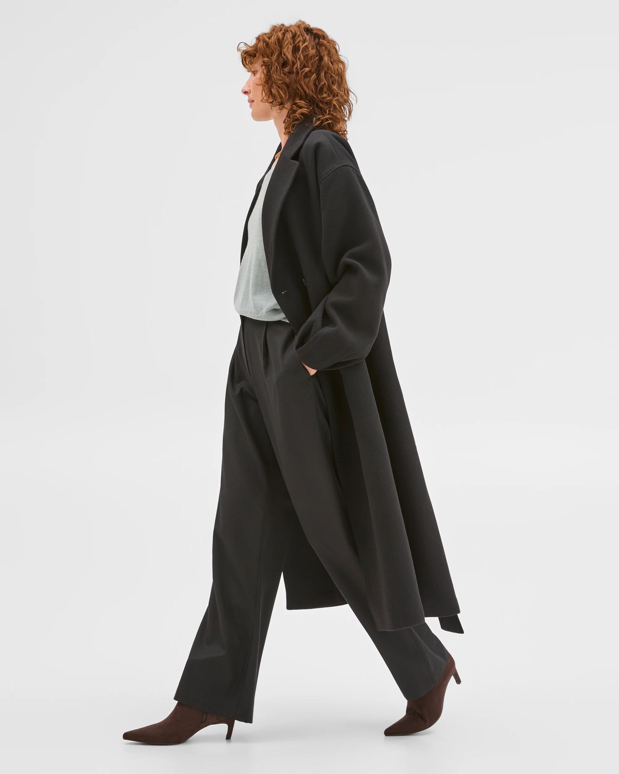 5 Preview Wrap Belted Coat BLACK, 5 of 7