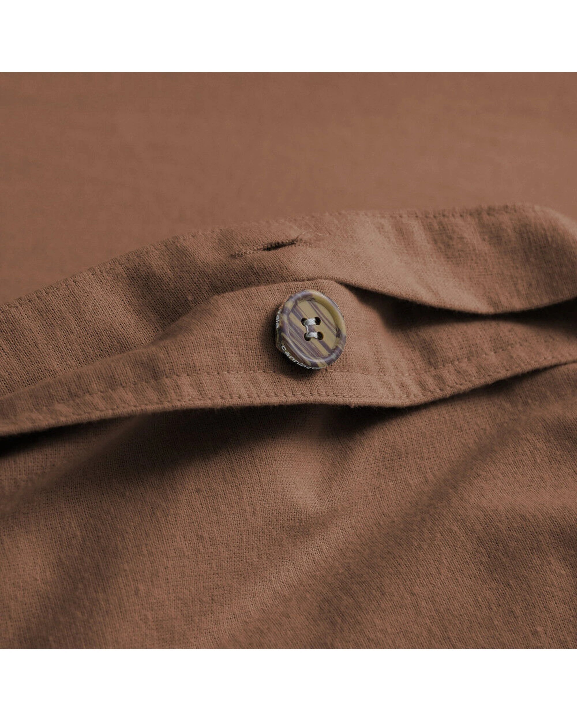 1 Canningvale Cozi Cotton Flannelette Quilt Bed Bedding Cover Set Nutmeg Single - Brown, 1 of 4