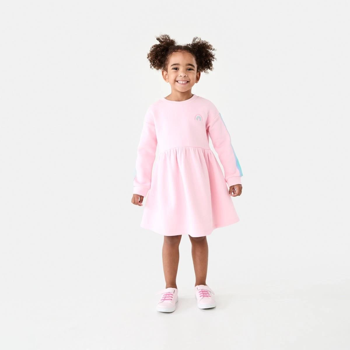 7 Taped Fleece Dress Rainbow, 7 of 10