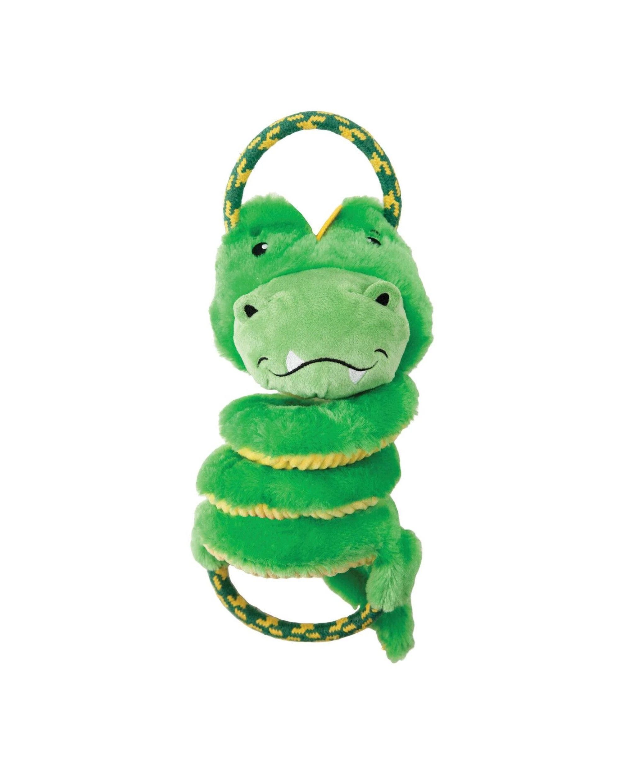 1 Outward Hound Springys Gator Interactive Plush Dog Squeaker Toy, 1 of 9