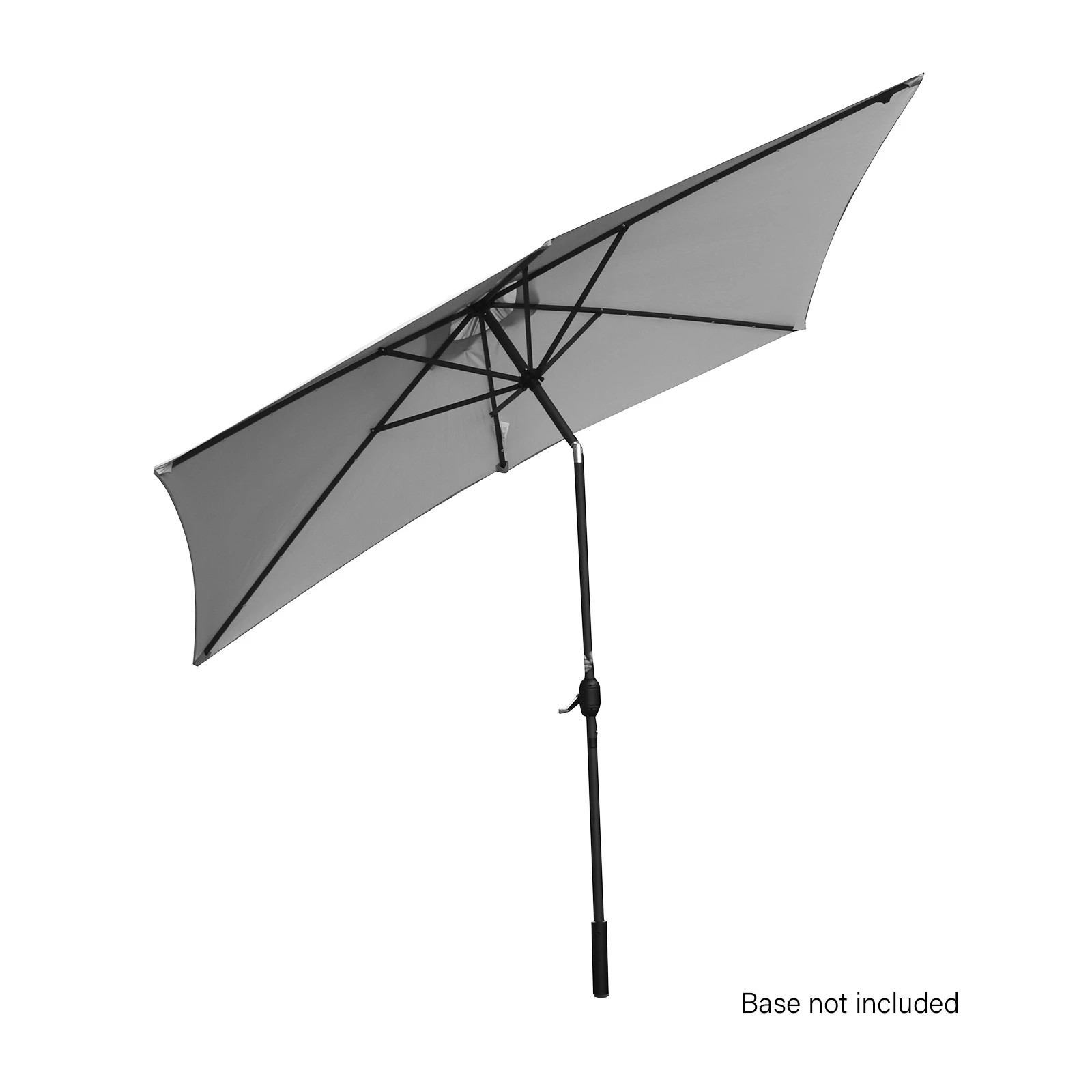 8 Arcadia Furniture Umbrella 3 Metre Umbrella with Solar LED Lights Garden Yard - Grey, 8 of 10