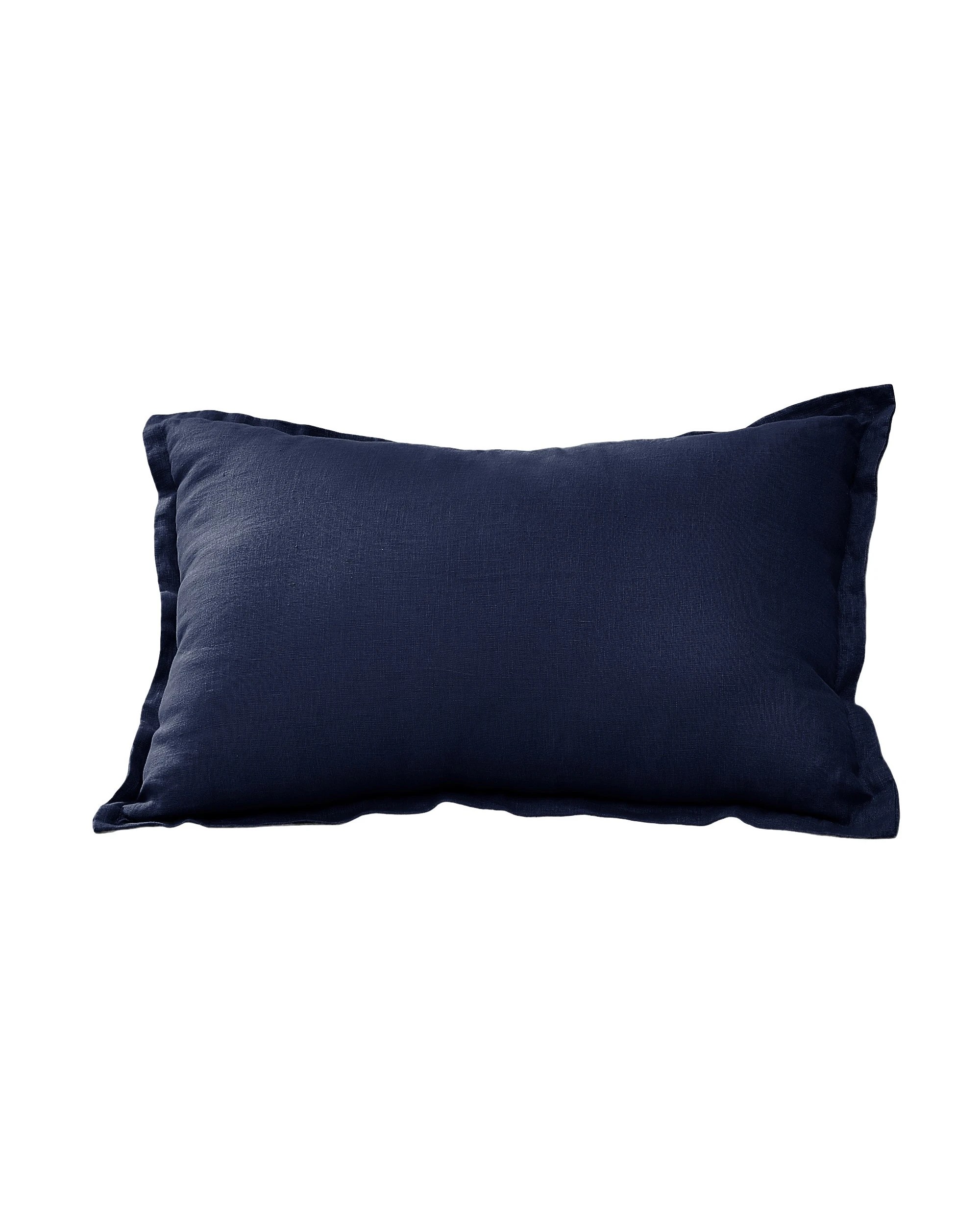 3 Natural Home ARDENNE Washed French Linen Rectangular Cushion with Oxford Edge 40x60cm - Indigo Blue, 3 of 8