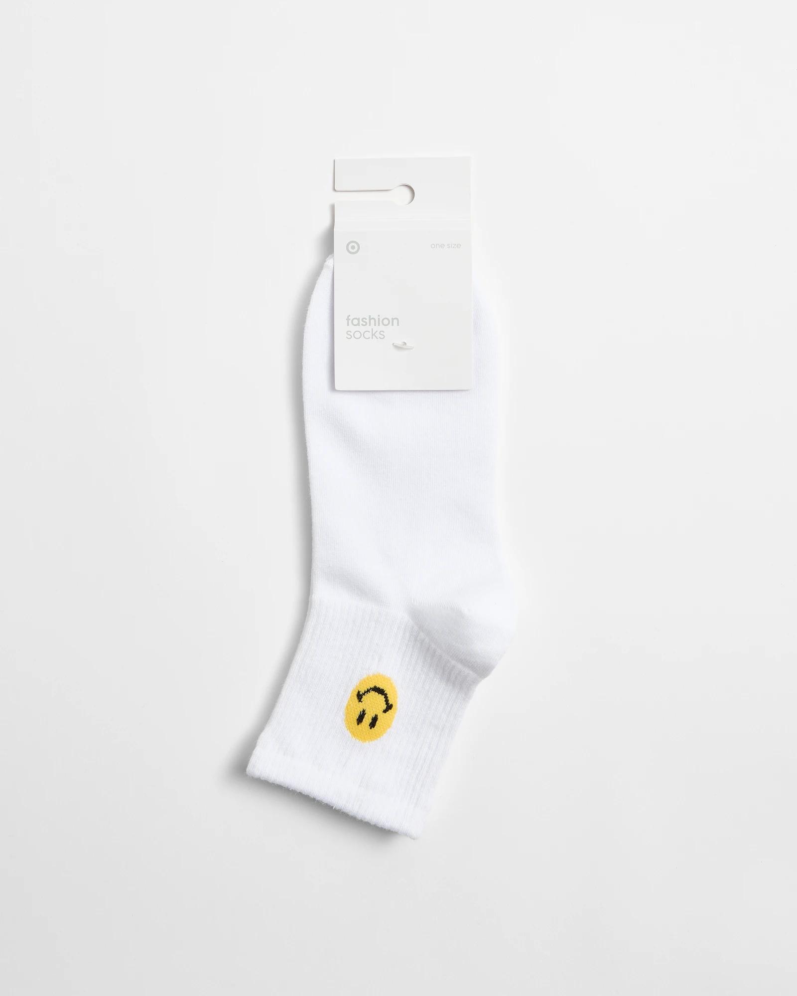3 Target Australian Cotton Blend Womens Quarter Crew Sport Socks SMILEY, 3 of 3