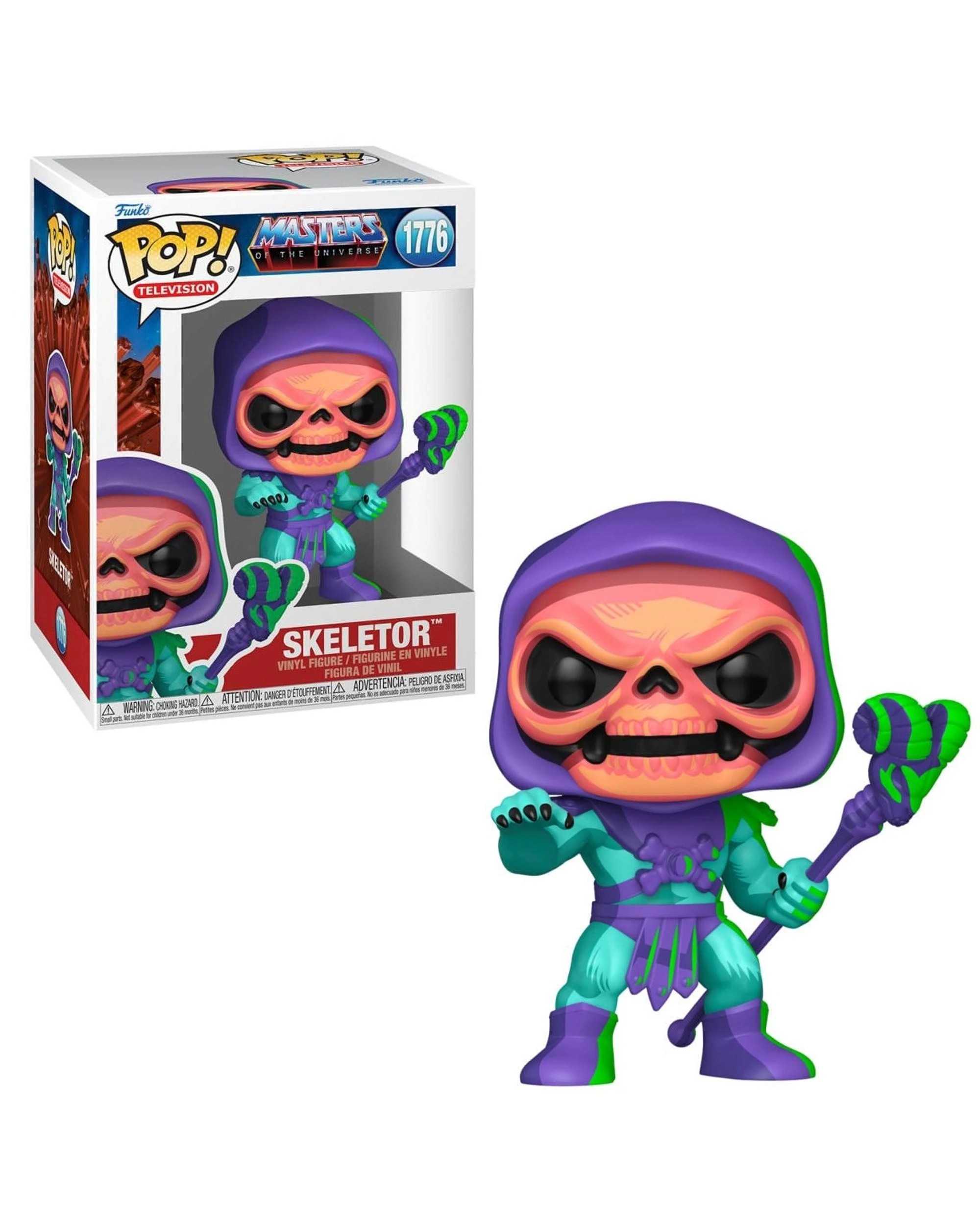 1 Masters of the Universe Skeletor - Retro Neon Deco -  Funko POP! Vinyl, 1 of 3