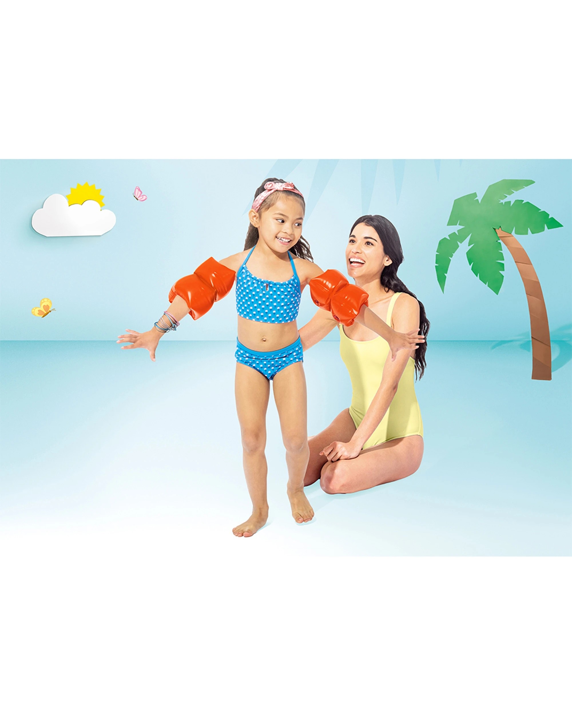 3 Intex 2PK Inflatable Arm Bands Swimming Aid 3-6y - Multi, 3 of 4