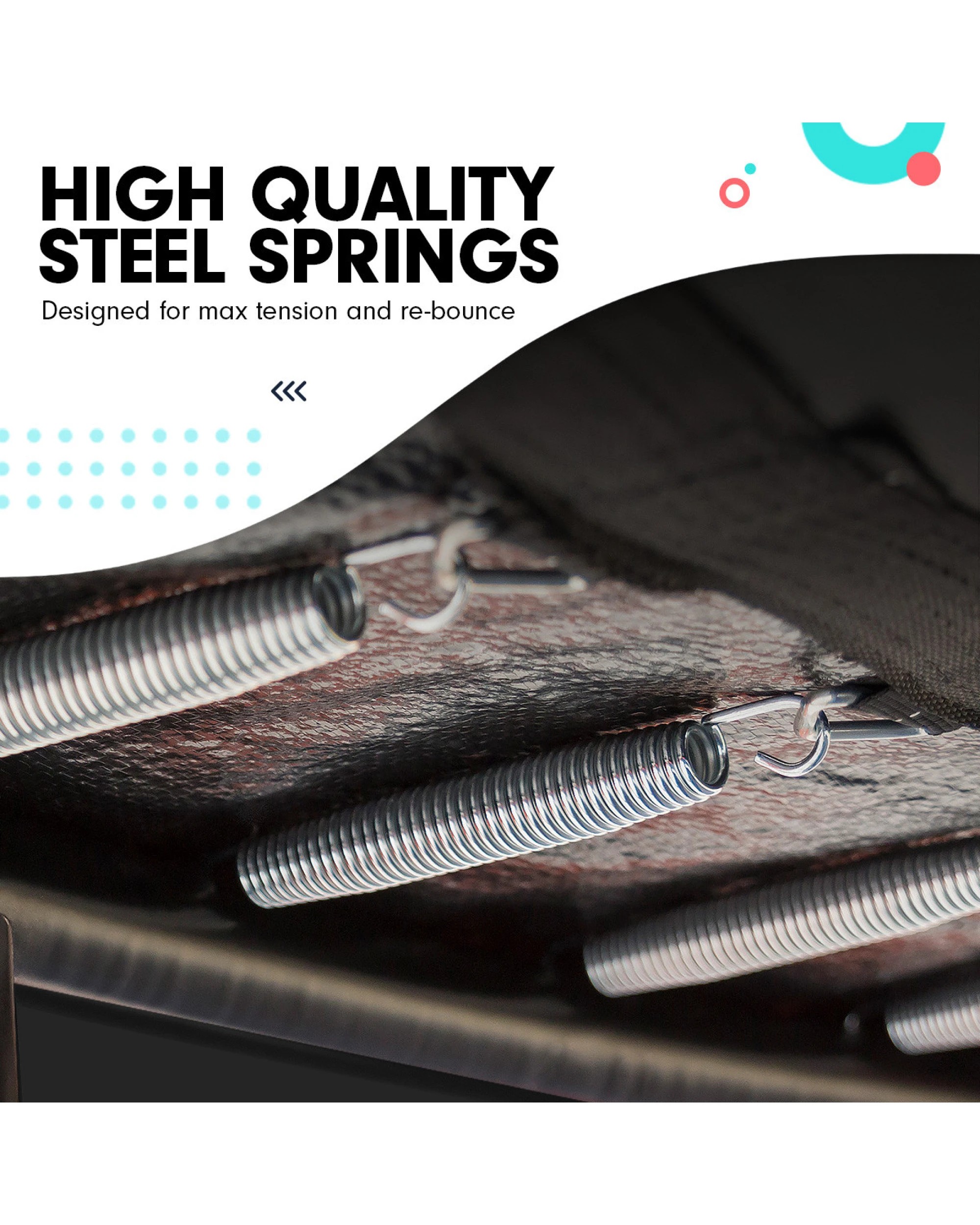 6 Kahuna Trampoline 8 ft x 14 ft Oval Outdoor - Orange, 6 of 8