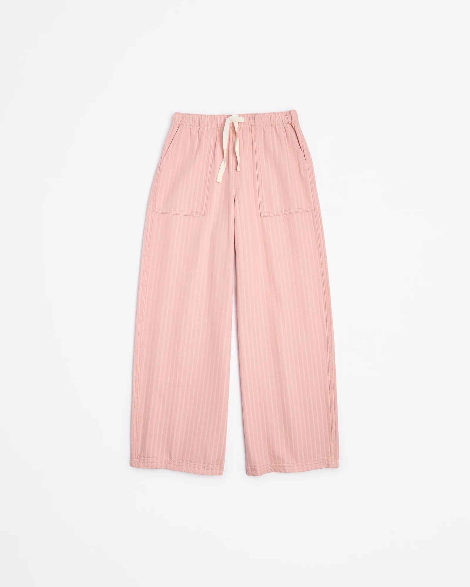 4 Target Wide Leg Textured Denim Pull On Pant PINK, 4 of 6