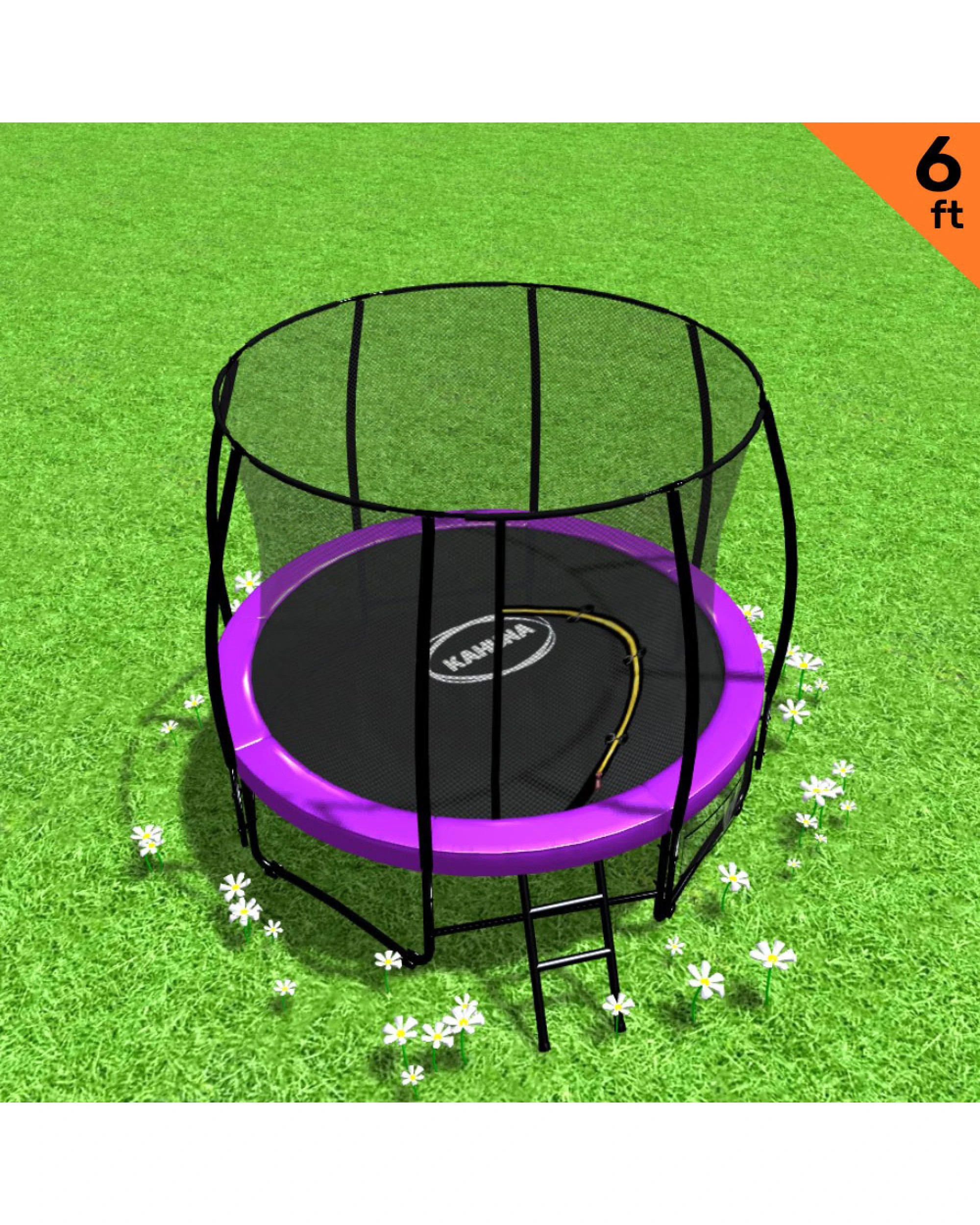 2 Kahuna Classic 6 Ft Trampoline - Purple, 2 of 8