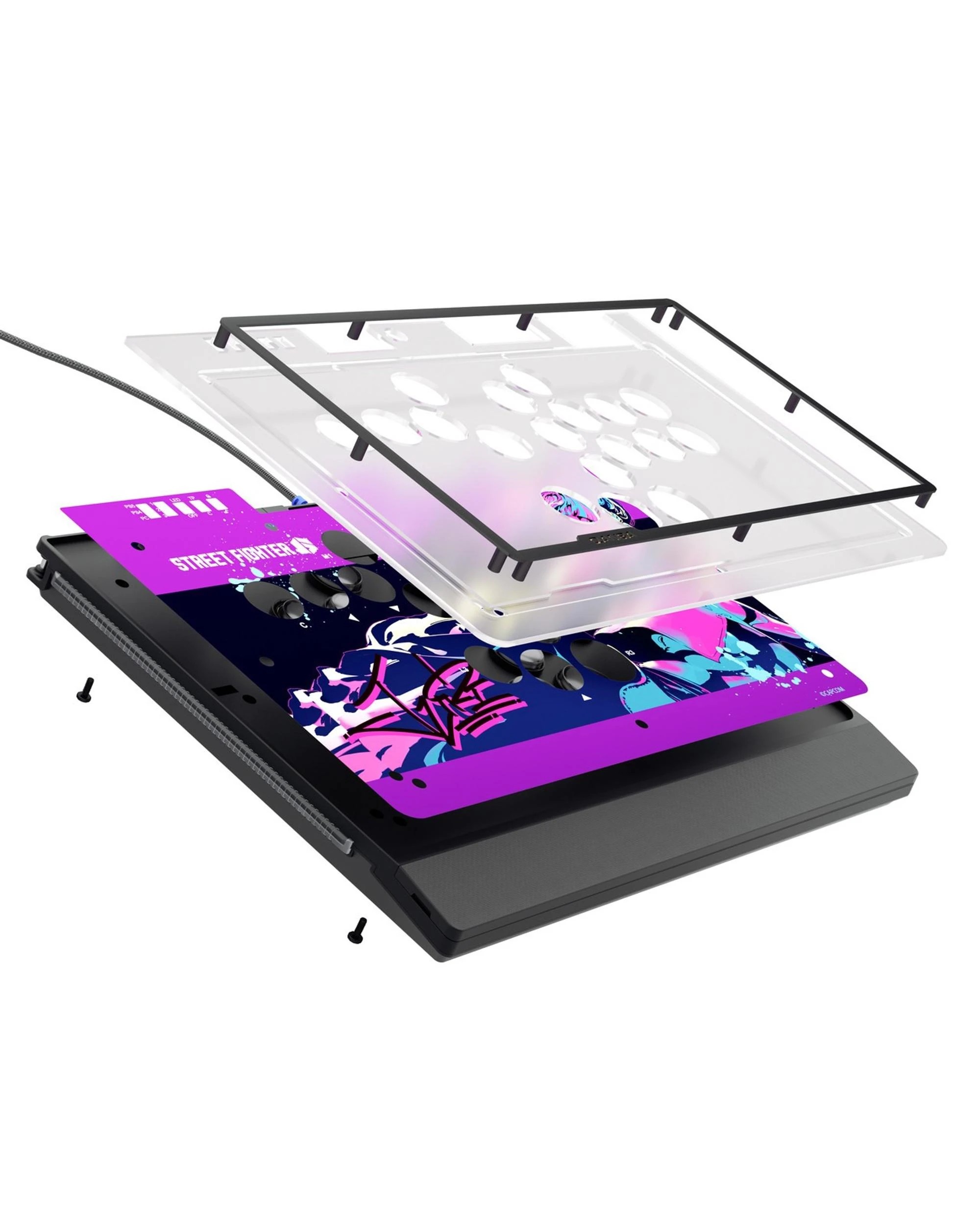 6 QANBA SAPPHIRE S1 Leverless Arcade Controller for PS5, PS4 and PC - Juri, Street Fighter Edition, 6 of 7