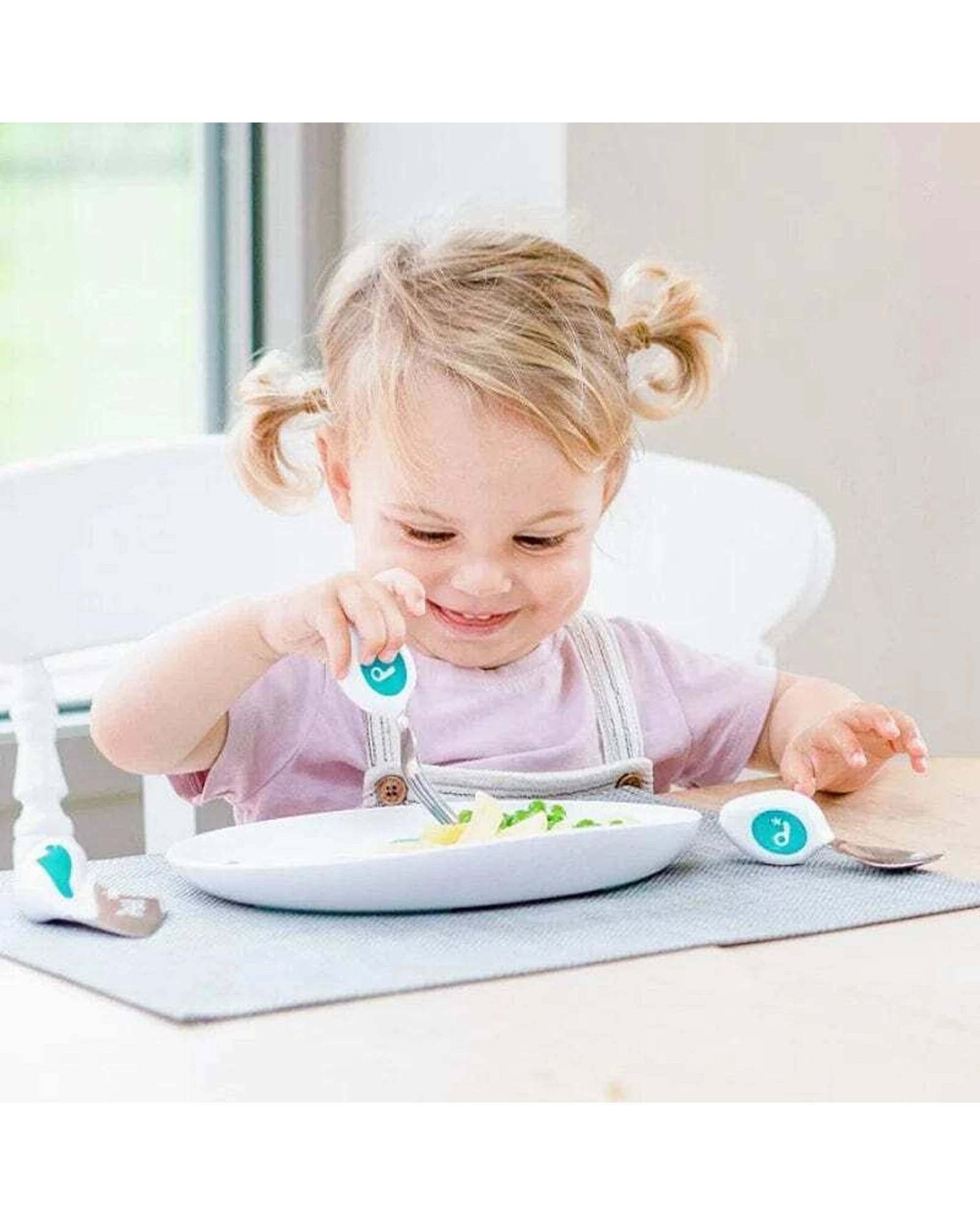 5 Doddl Utensil Set Fork Spoon Cutter 3 Piece Stainless Steel Fresh - Green, 5 of 5