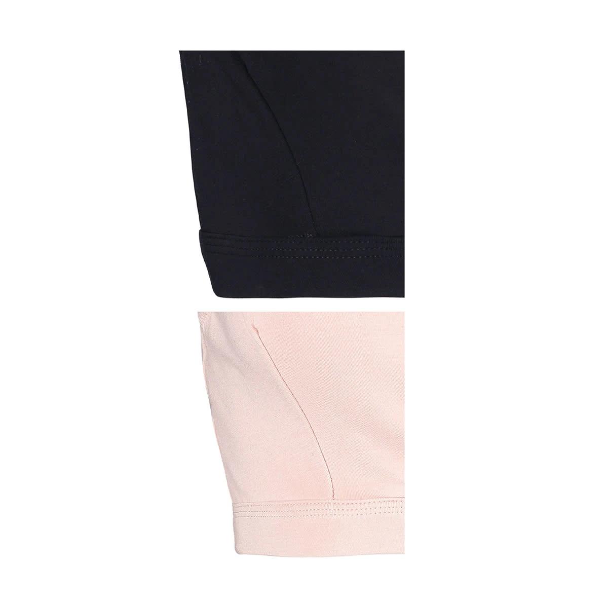 4 2 Pack Maternity Wirefree Crossover Crop Top OYSTER PINK, BLACK, 4 of 4