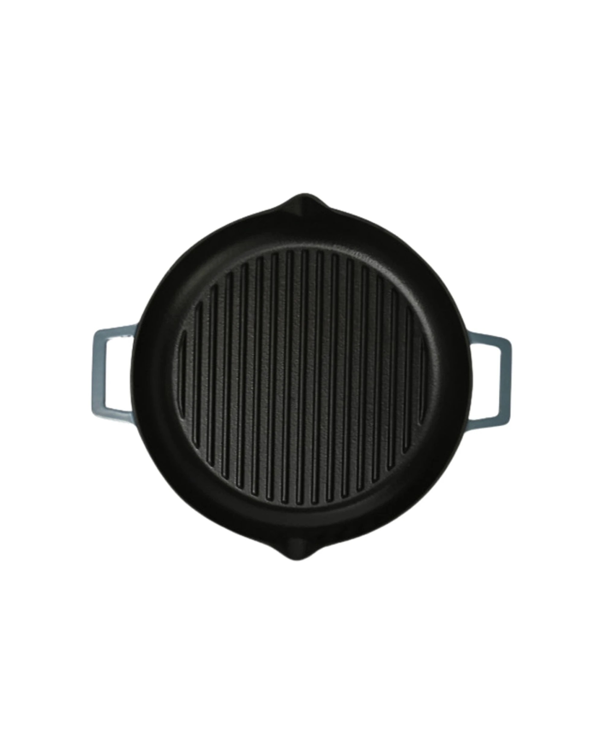 1 Classica Cast Iron Grill Pan Enamel Coating Frypan 31cm - Blue, 1 of 3