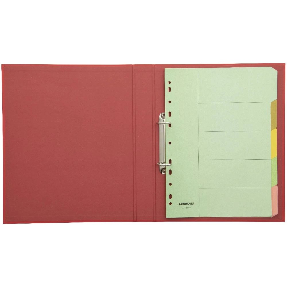 4 J.Burrows Binder A4 2 D-Ring 25mm Matte Red, 4 of 5