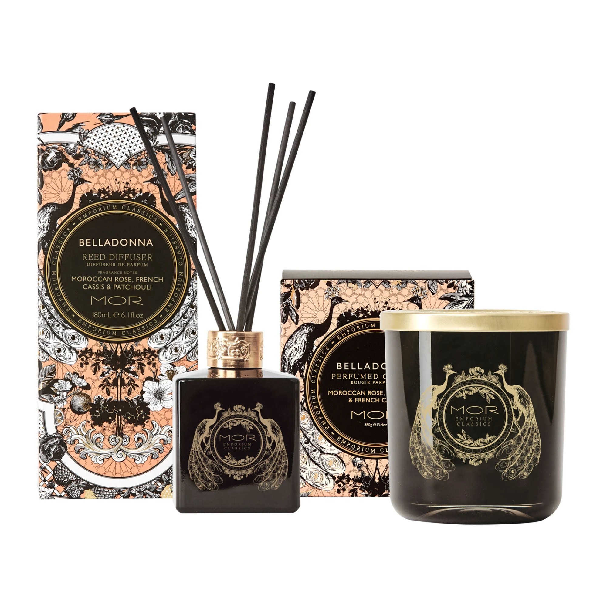 1 MOR Emporium Classics Belladonna Candle and Reed Diffuser Set - Orange, 1 of 1