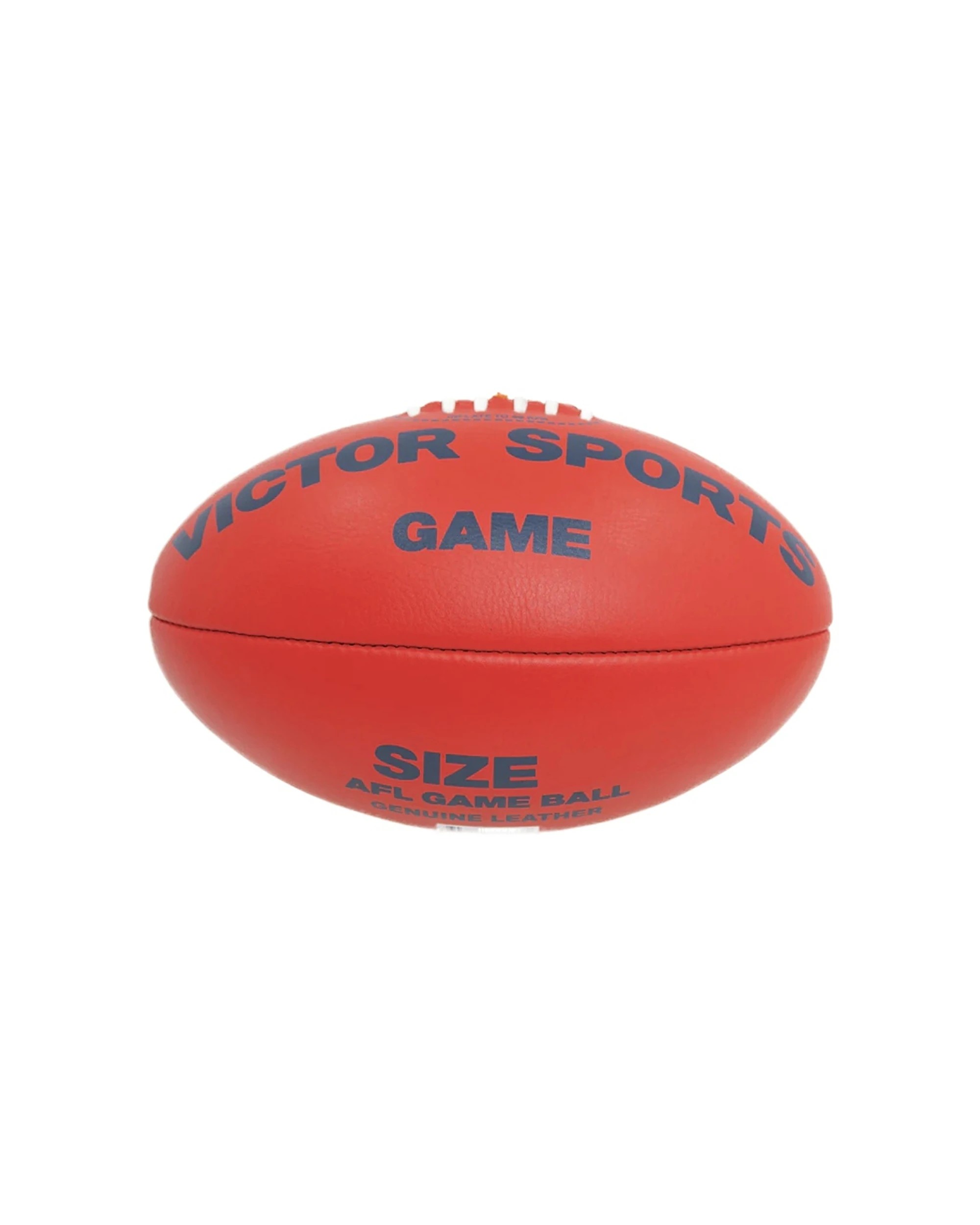 3 Victor Sports AFL Leather Game Ball Quality Material Size 3 - Red, 3 of 4
