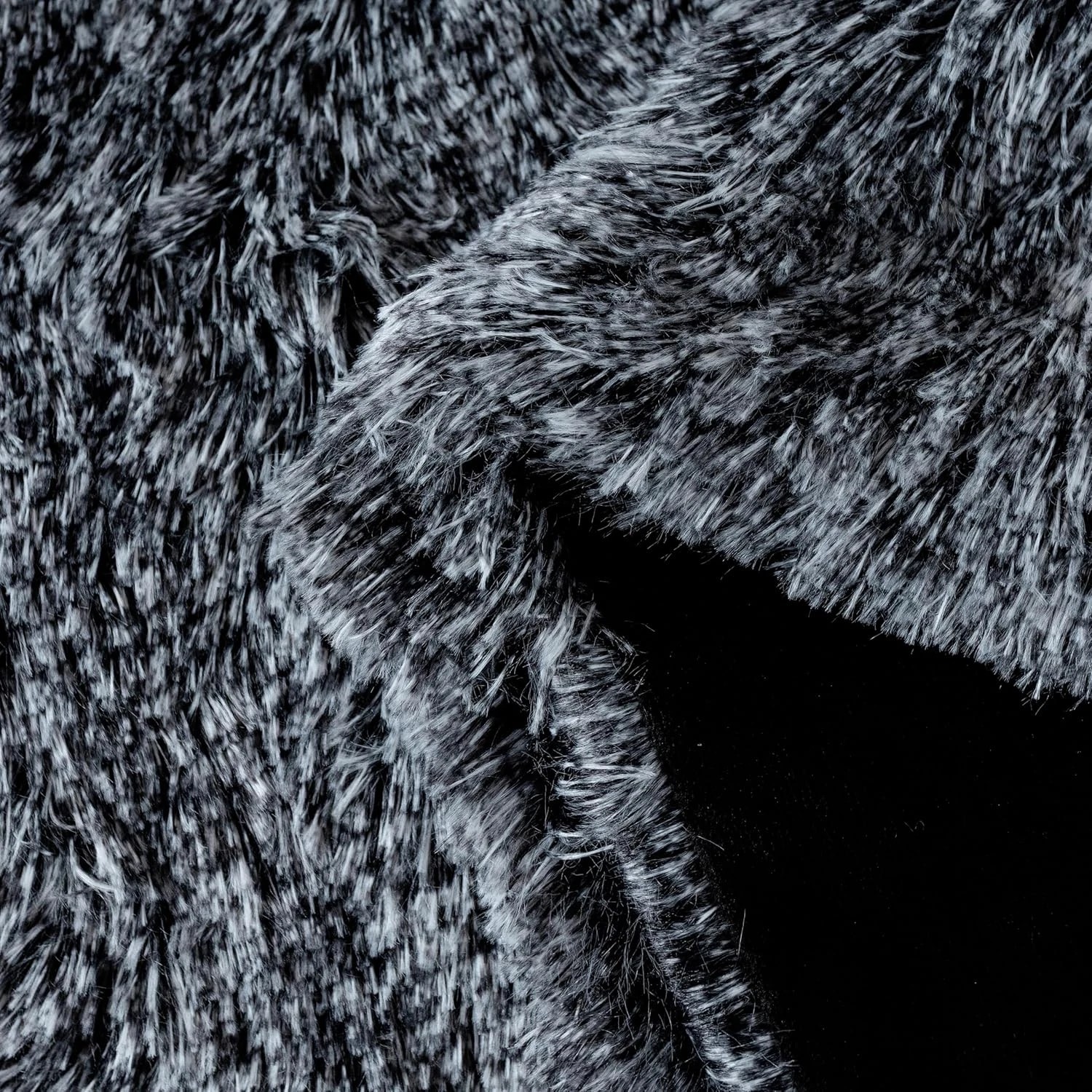 4 Gioia Casa Double-Sided Faux Fur Shaggy Throw Blanket Soft Warm Plush - Charcoal, 4 of 4