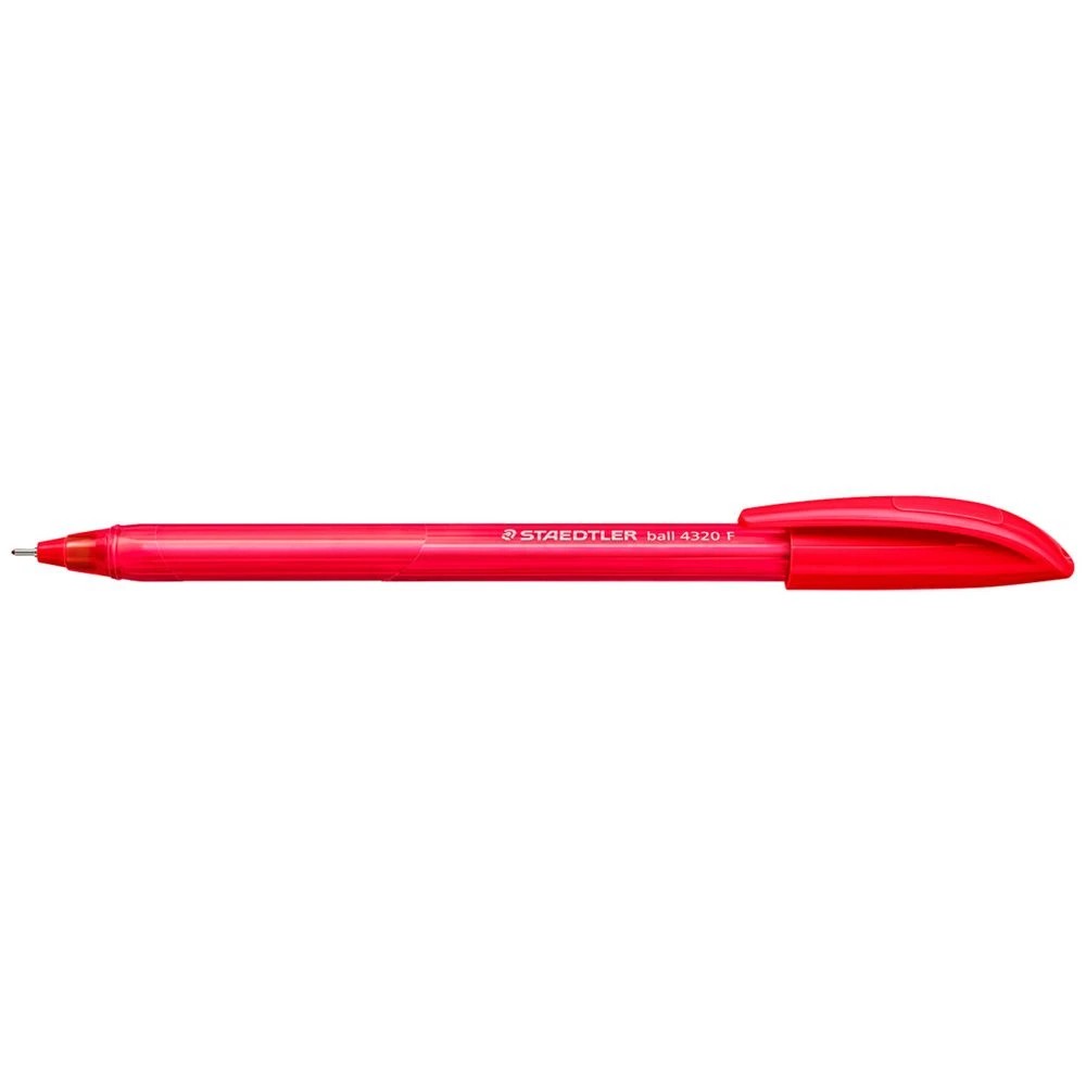 2 Staedtler Stick 4320 Triangular Ballpoint Pen 0.7mm Red, 2 of 6