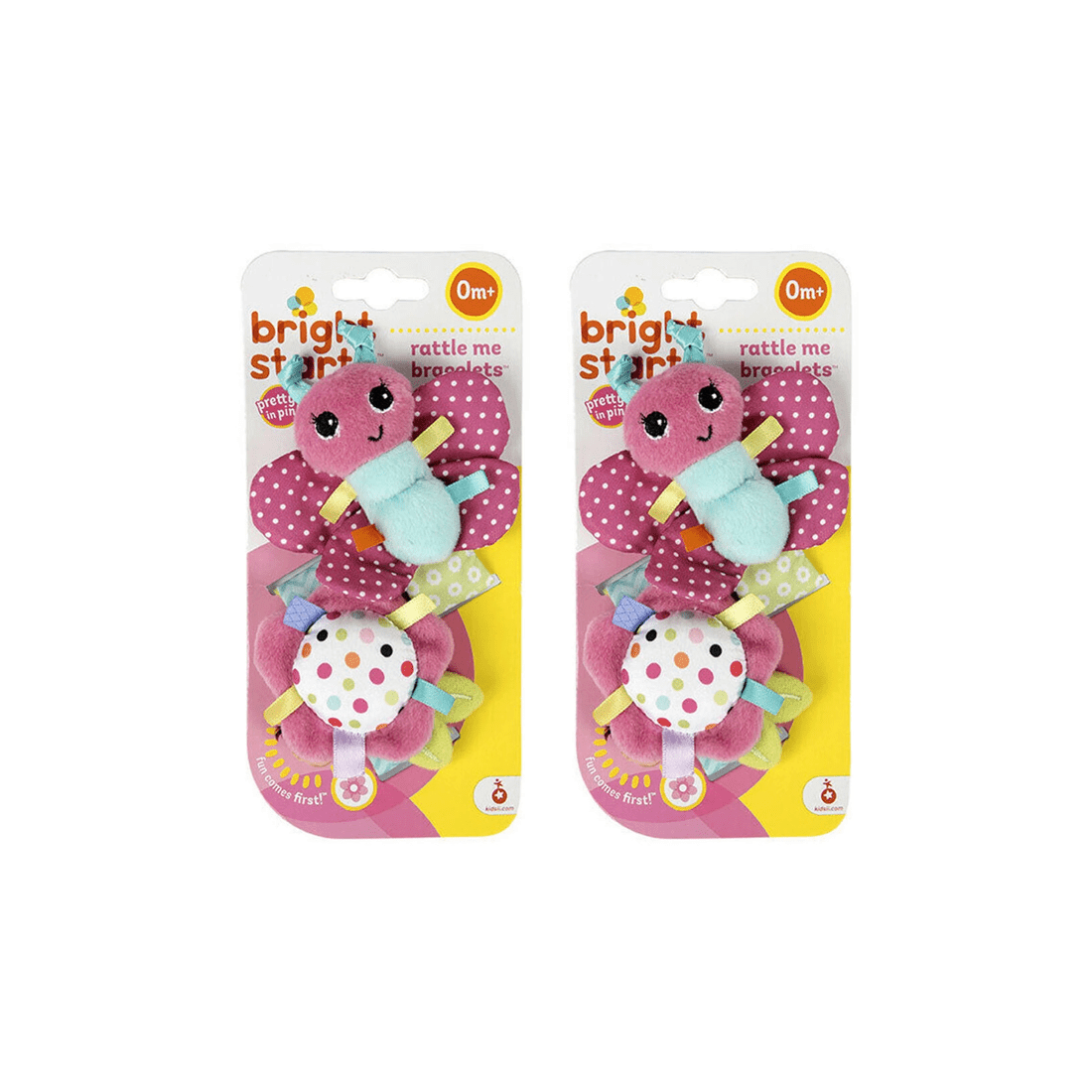 1 Bright Starts 2PK Rattle Me Bracelets Baby Crinkle Toy From 0 Months Sensory - Multi, 1 of 4
