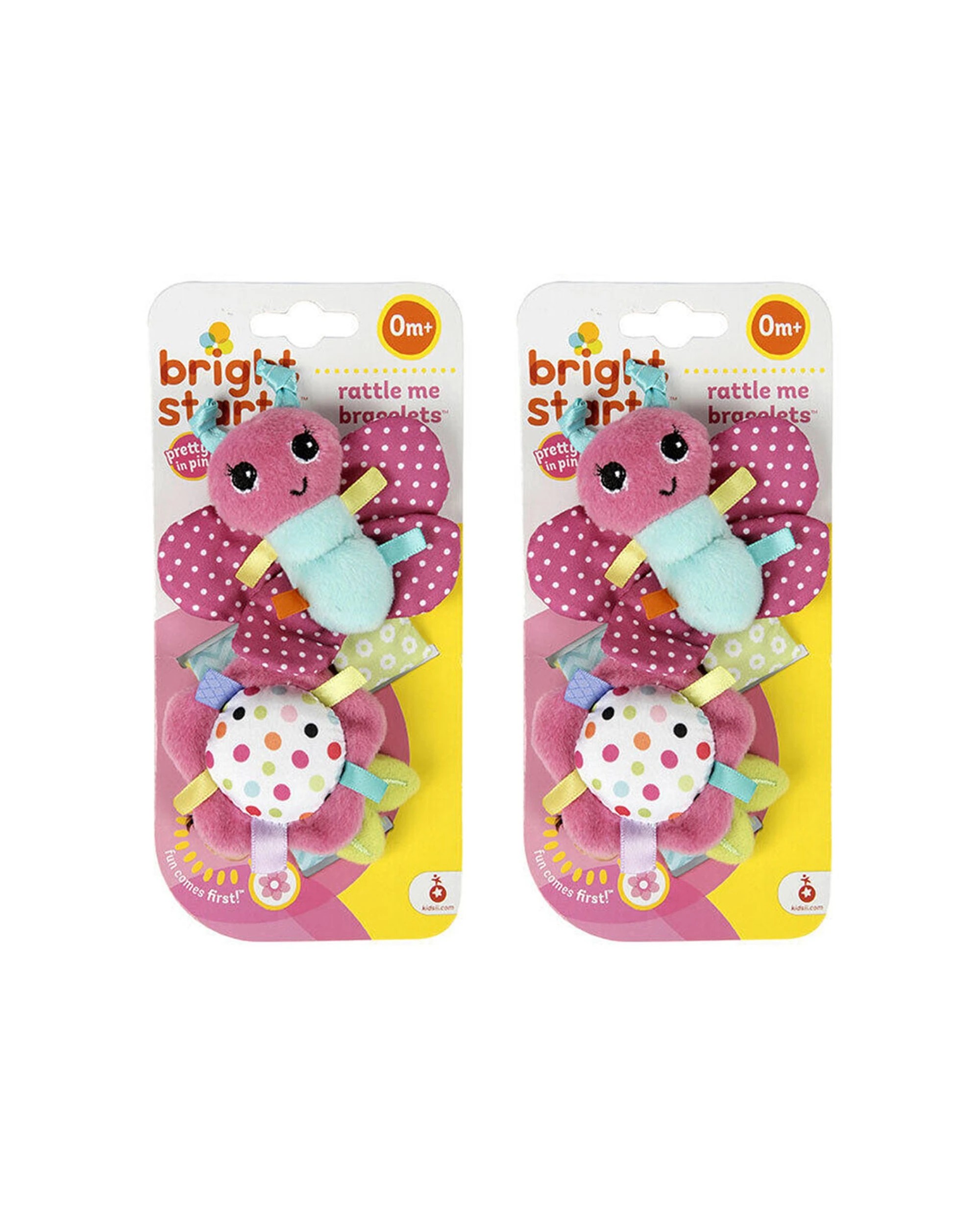 1 Bright Starts 2PK Rattle Me Bracelets Baby Crinkle Toy From 0 Months Sensory - Multi, 1 of 4