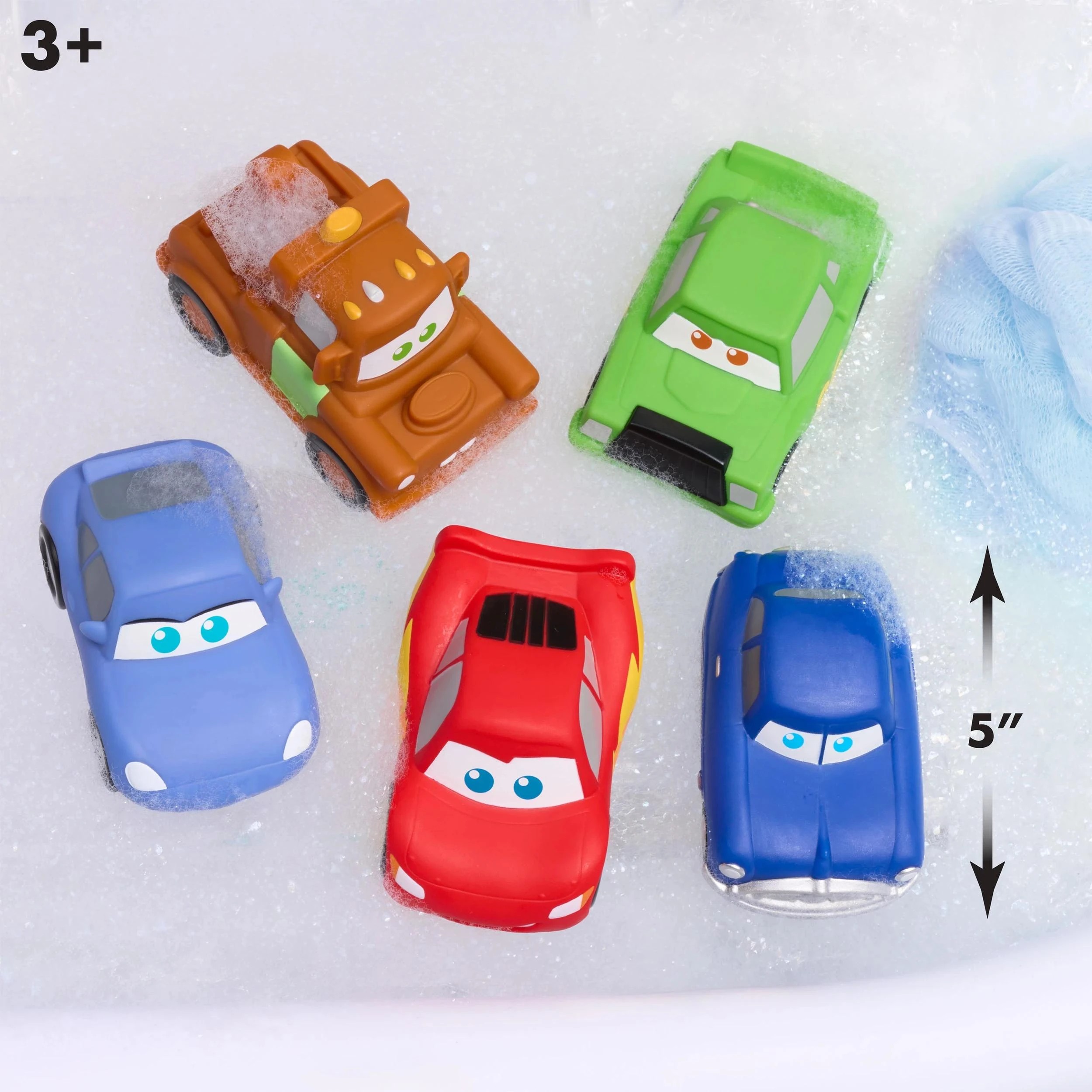 4 Disney Bath Buckets Cars - Multi, 4 of 4