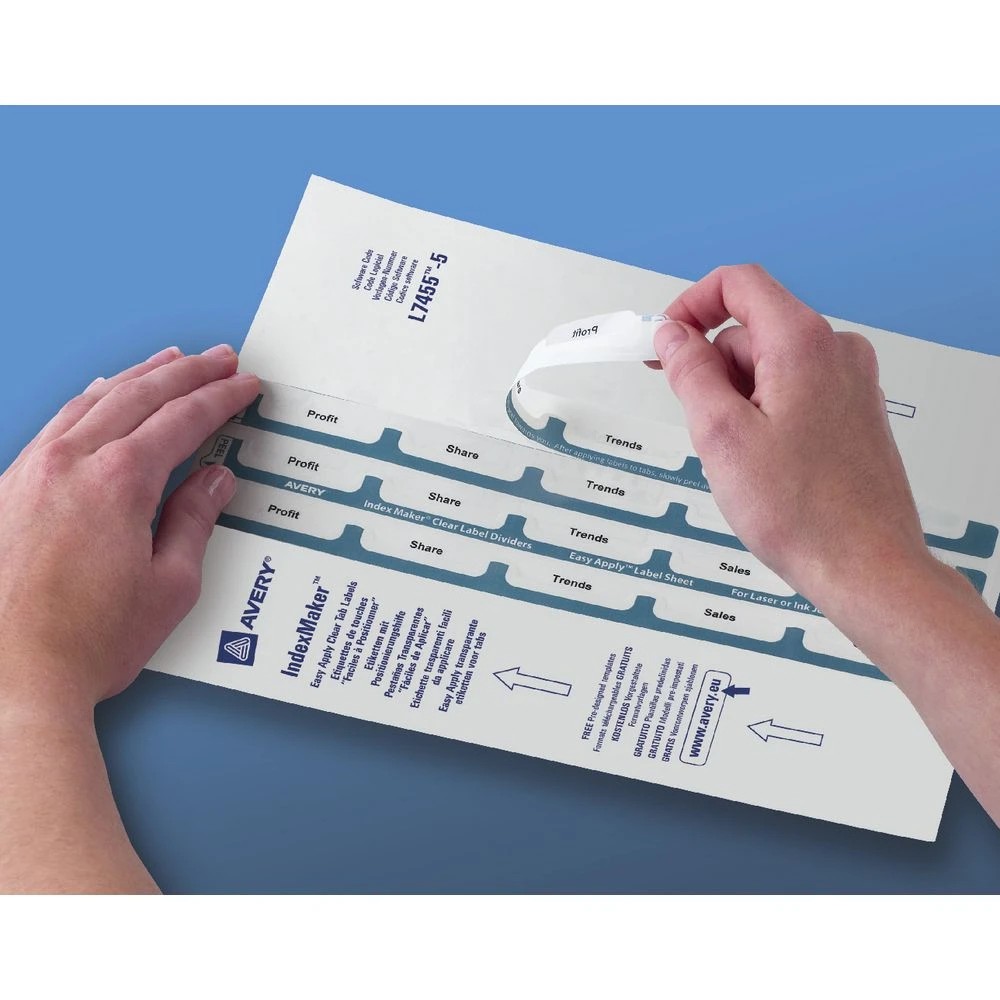 2 Avery A4 IndexMaker with 5 Tabs Clear, 2 of 6