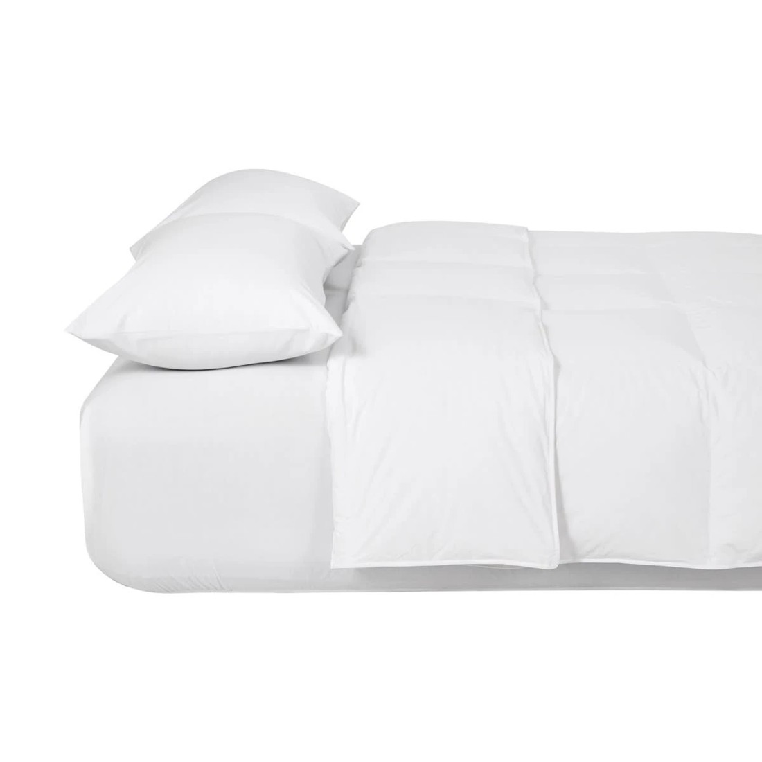 4 Duck Down and Feather Quilt - Queen Bed, White, 4 of 4