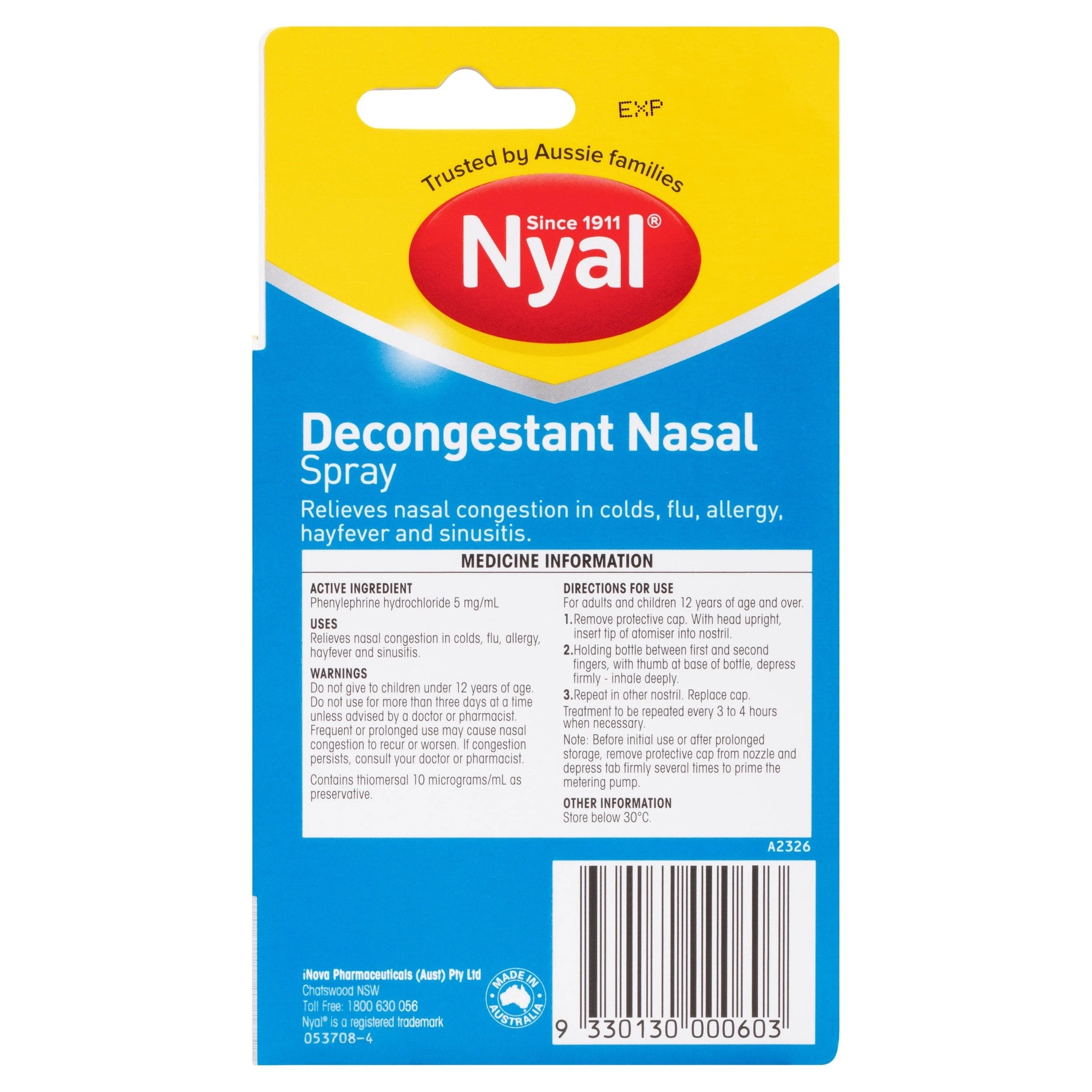 2 Nyal Decongestant Nasal Spray 15ml, 2 of 2