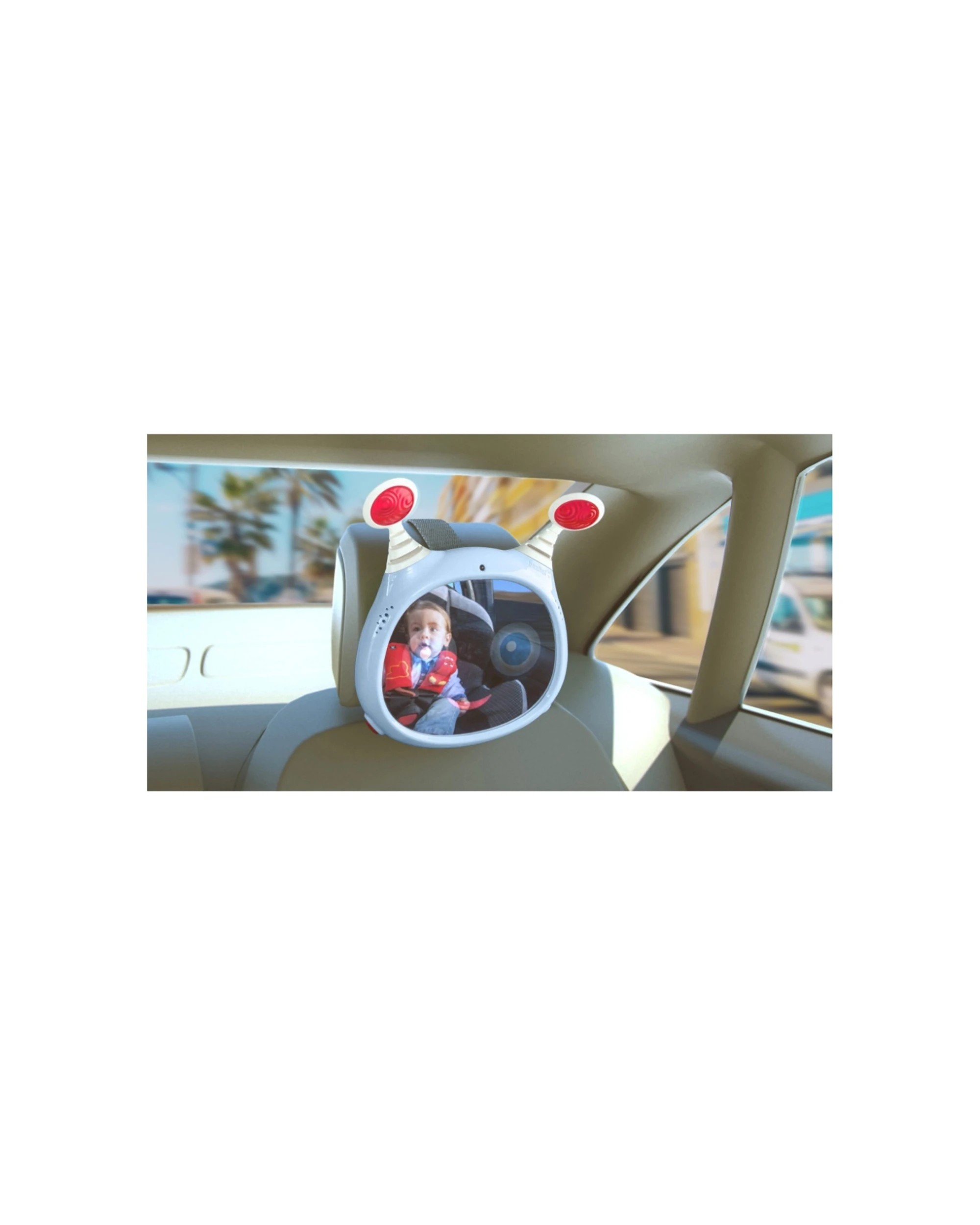 7 Benbat Oly Active Baby Car Mirror With Remote Lights Music White Noise - Grey, 7 of 7