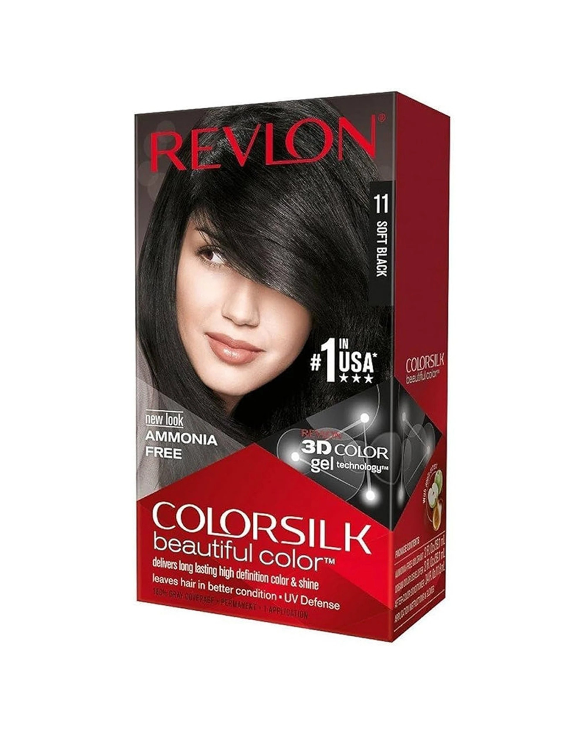 1 Revlon ColorSilk Beautiful Color - 11 Soft Black - Black, 1 of 1