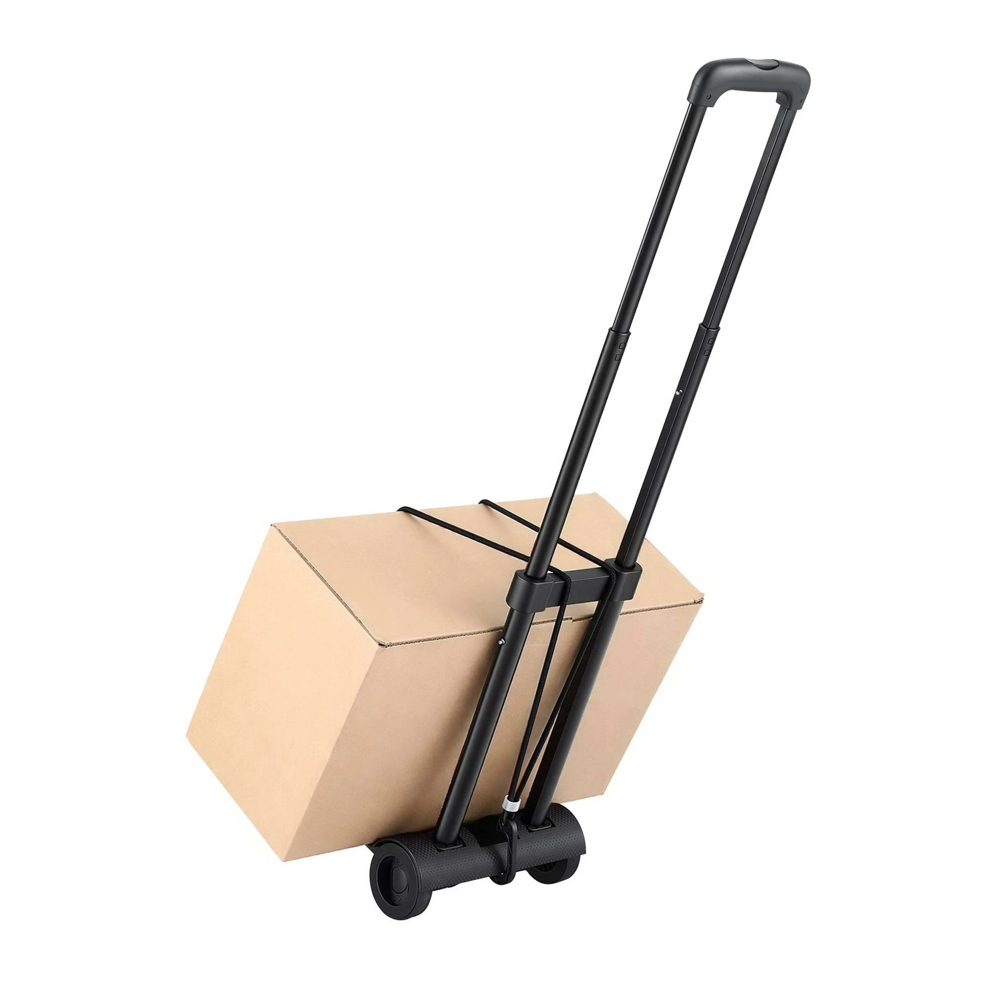 1 Giantz Folding Trolley Portable Hand Truck Lightweight Travel Luggage - Black, 1 of 8