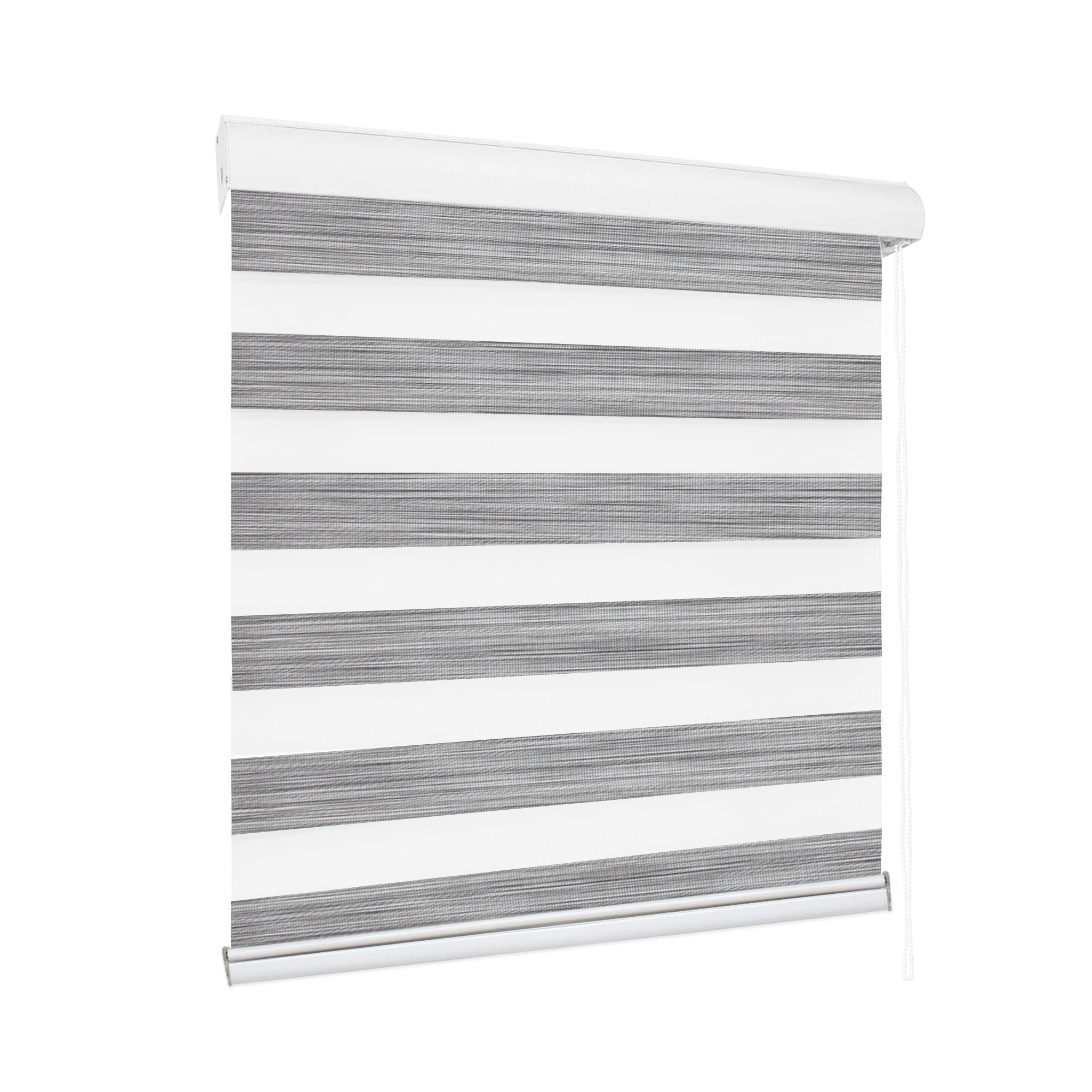1 Marlow Zebra Double Roller Blinds 180X210Cm In Colour - Grey, 1 of 5