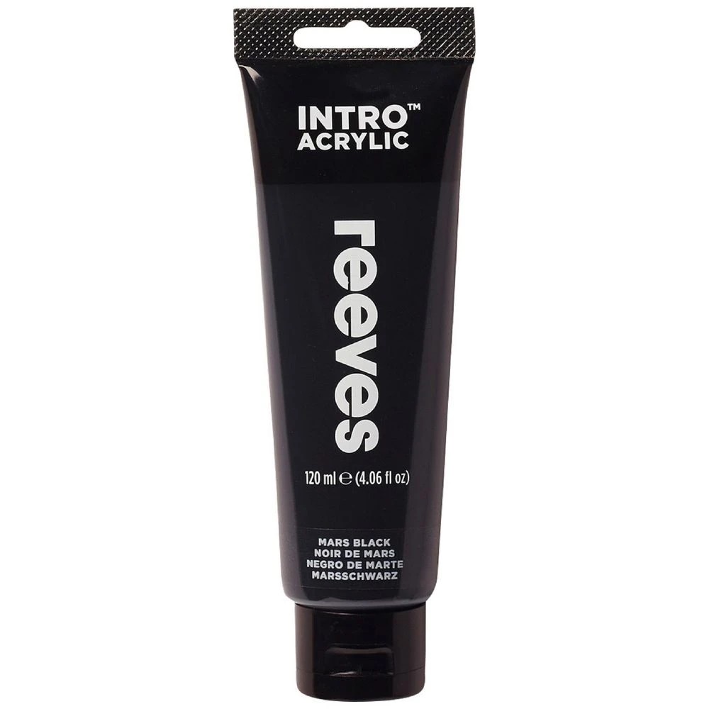 1 Reeves Intro Acrylic Paint 100mL Mars Black, 1 of 1