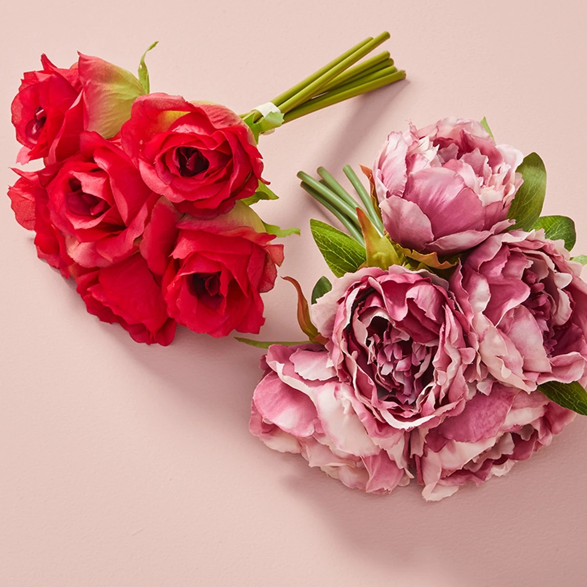 8 Artificial Peonies Bunch - Assorted, 8 of 8