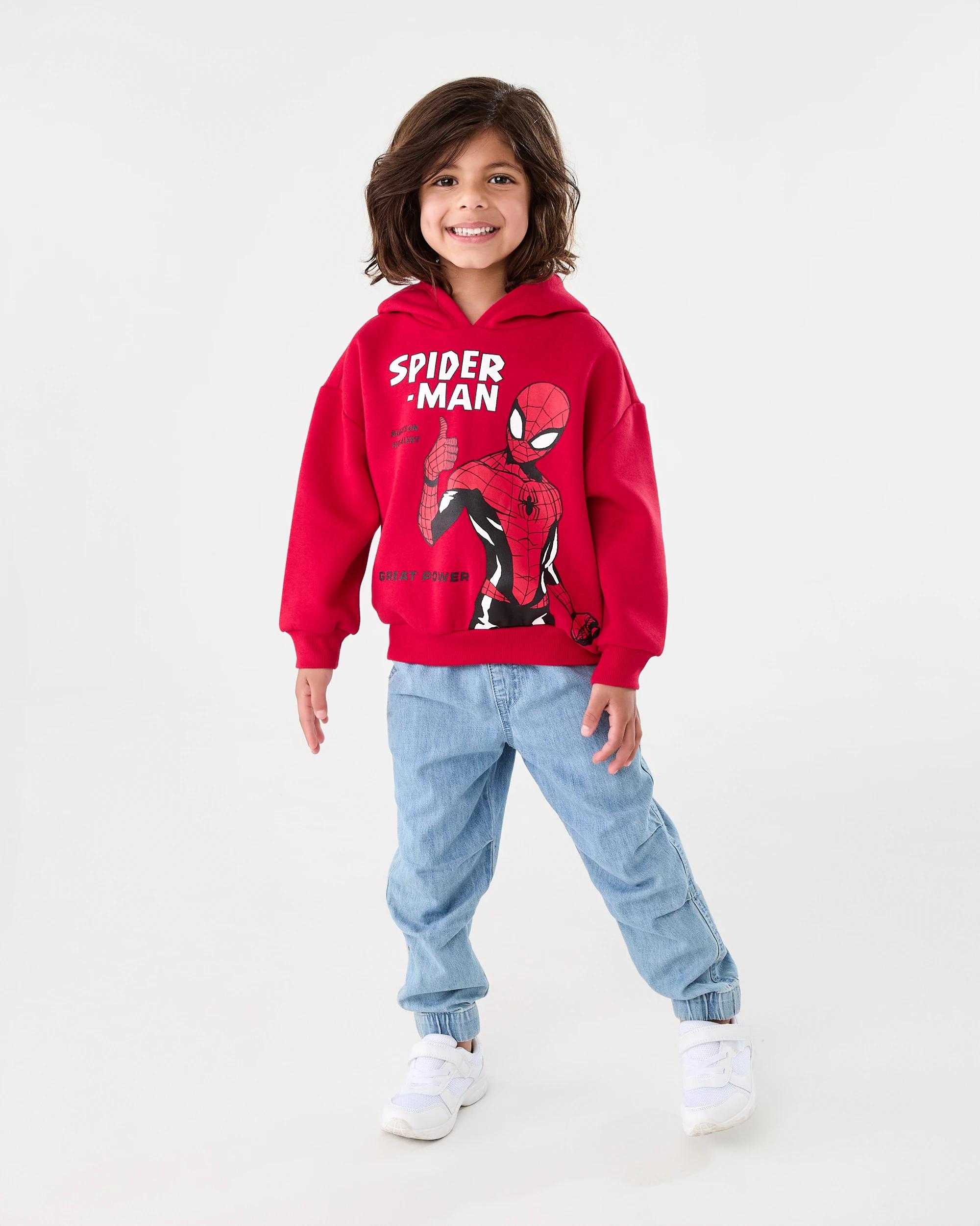 6 Spider-Man License Oversized Print Hoodie Spiderman, 6 of 7