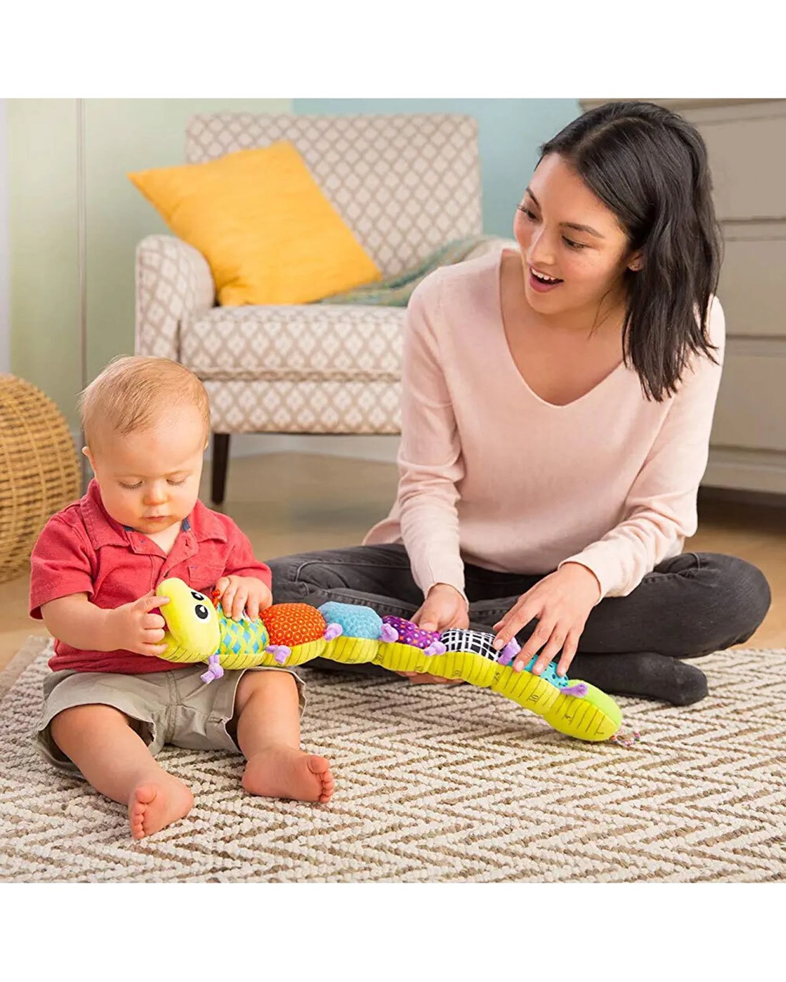 Lamaze Musical Inchworm Plush Toy Soft Sensory Baby Toy - Multi - Kmart