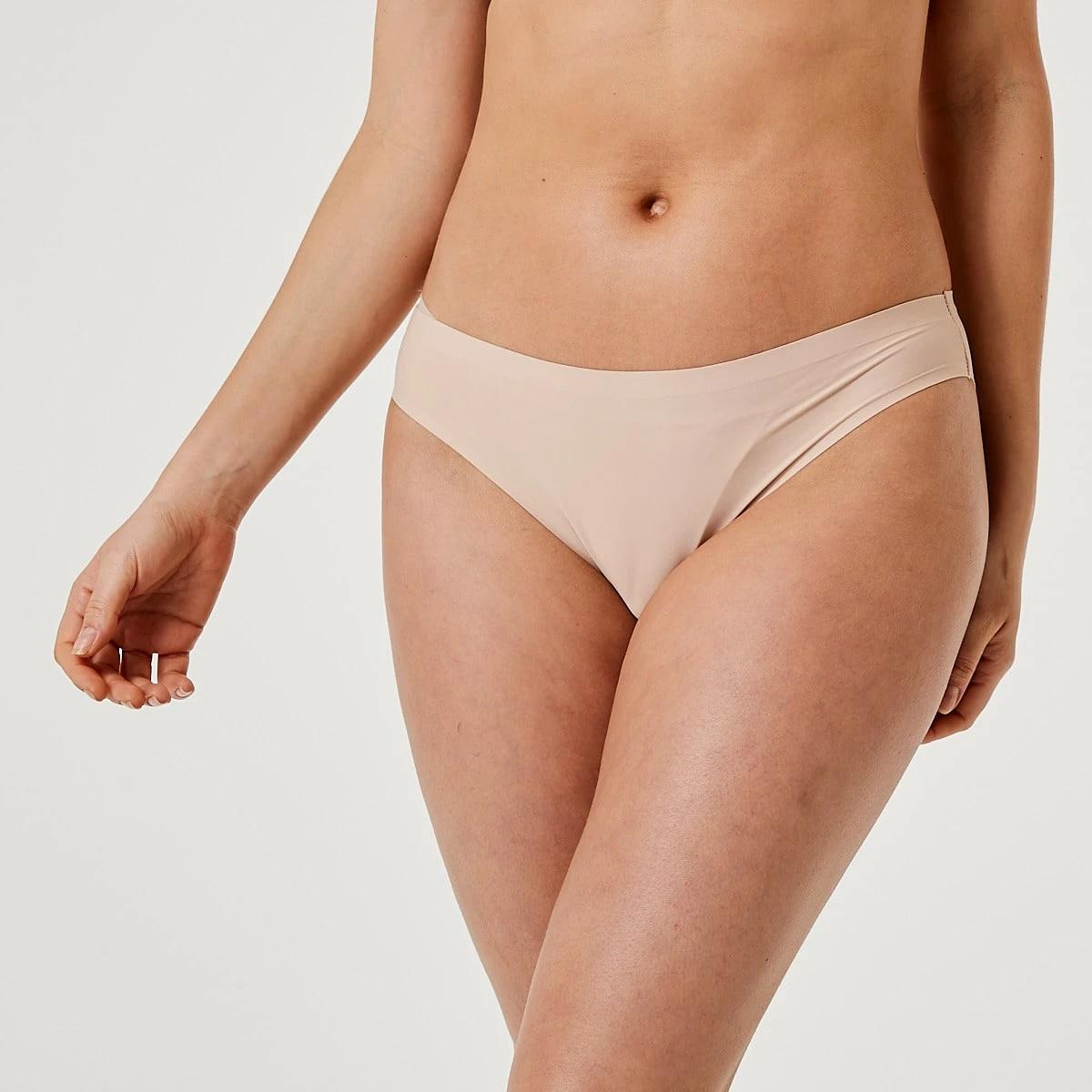 4 3 Pack Outta-Sight Bikini Briefs Bge Almnd, 4 of 6