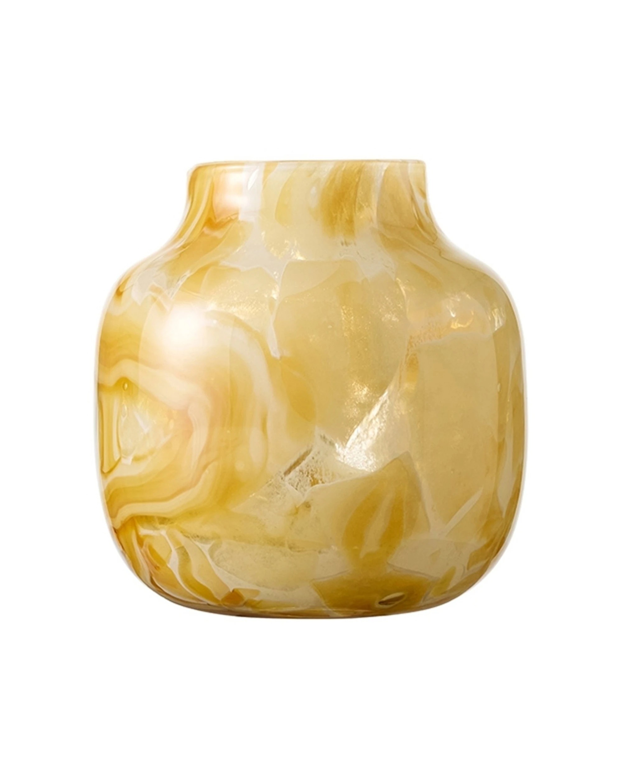 1 Ecology Elowen Curved Flower Vase Honeycomb Marble Look 16.5cm - Multi, 1 of 2