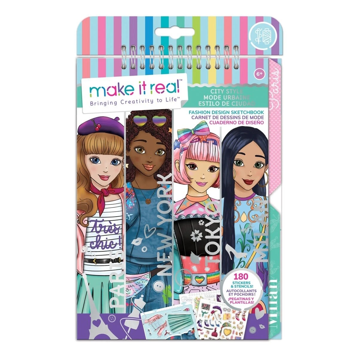 2 Make It Real Fashion Design Sketch Book - Assorted, 2 of 10
