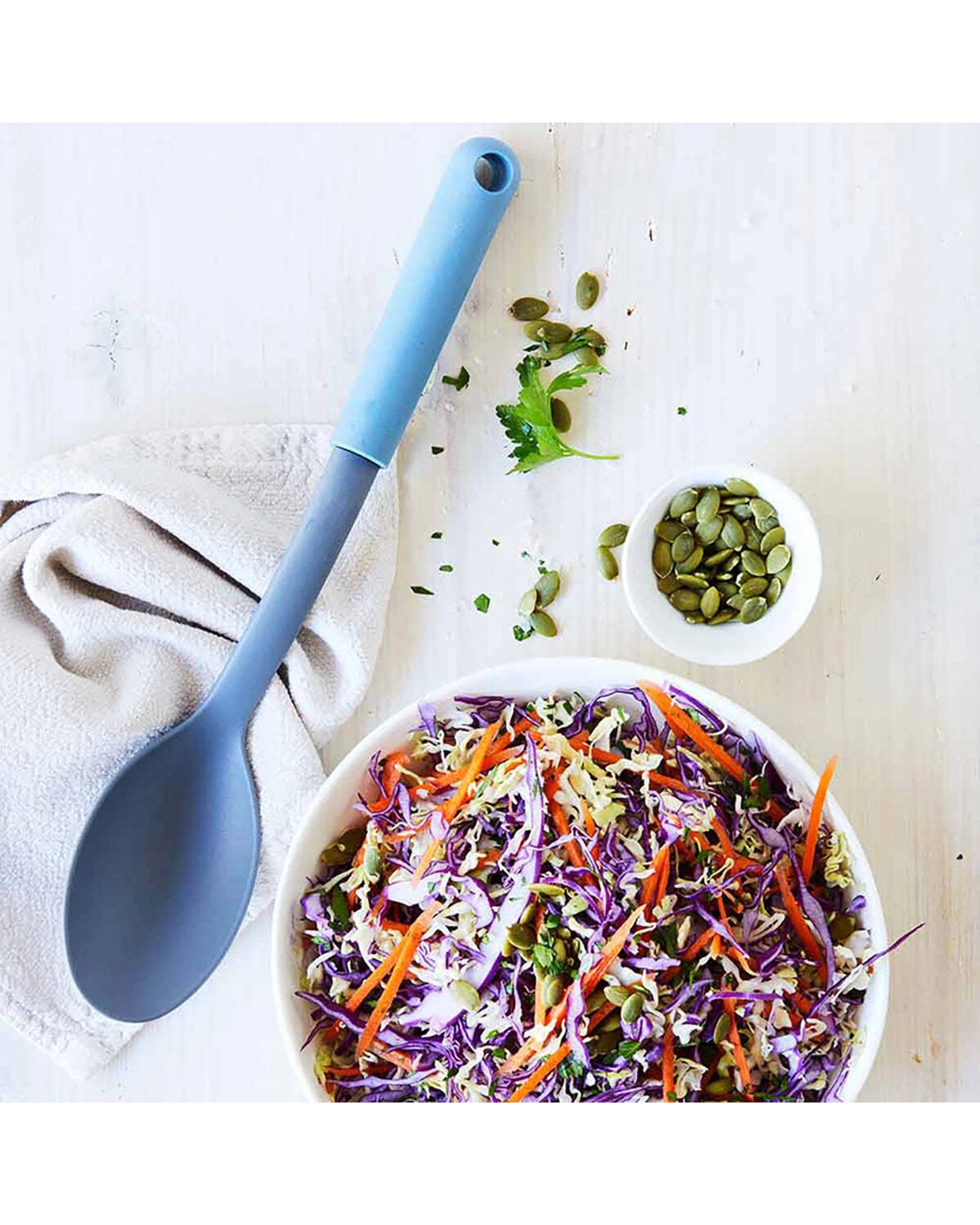 2 Wiltshire Eco Friendly Bio-Based Long Handle Kitchen Solid Spoon Utensil - Natural, 2 of 3