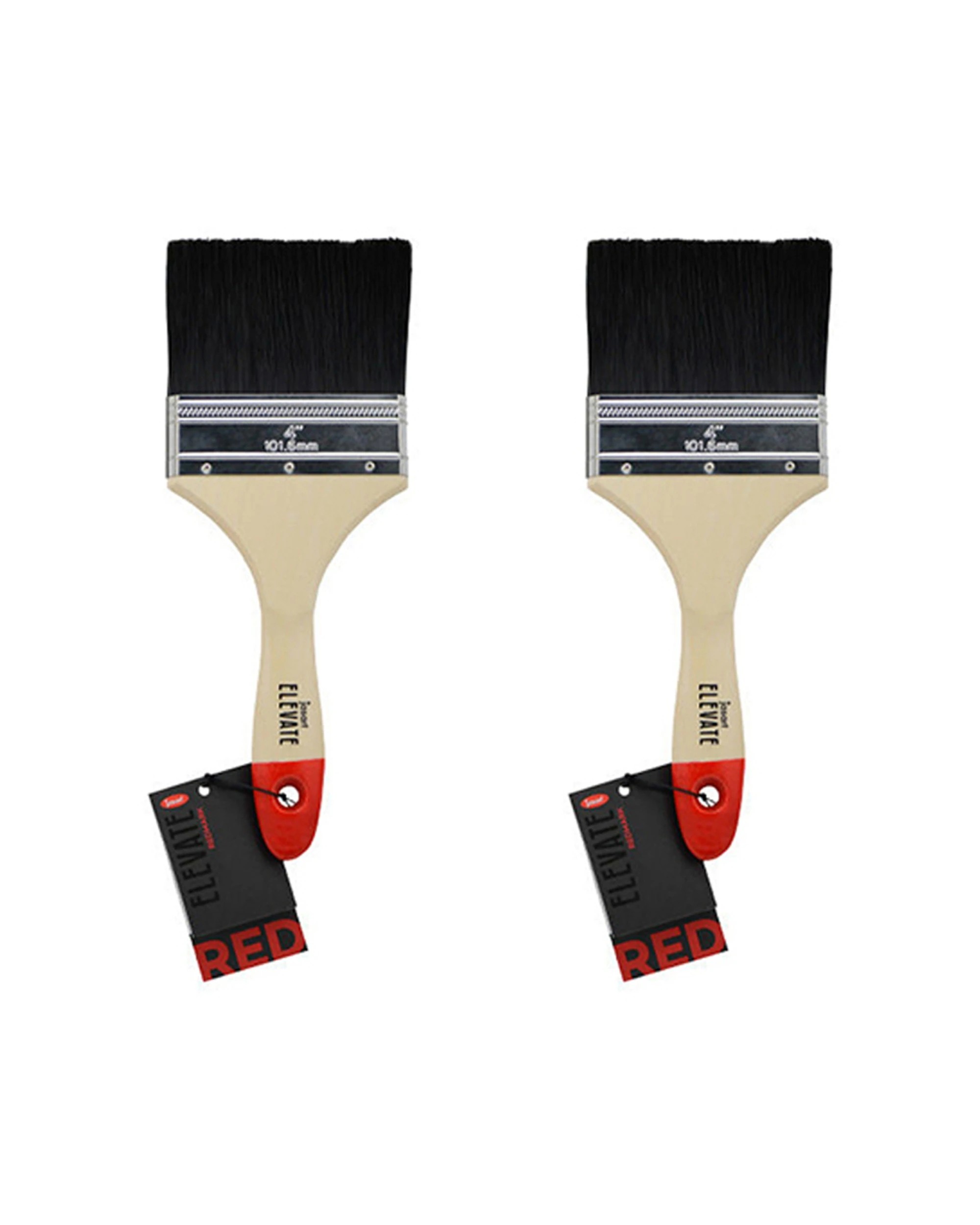 1 Jasart 2PK Elevate Synthetic Flat Mix Brush Bristle Set 4 Inch 100mm - Multi, 1 of 2
